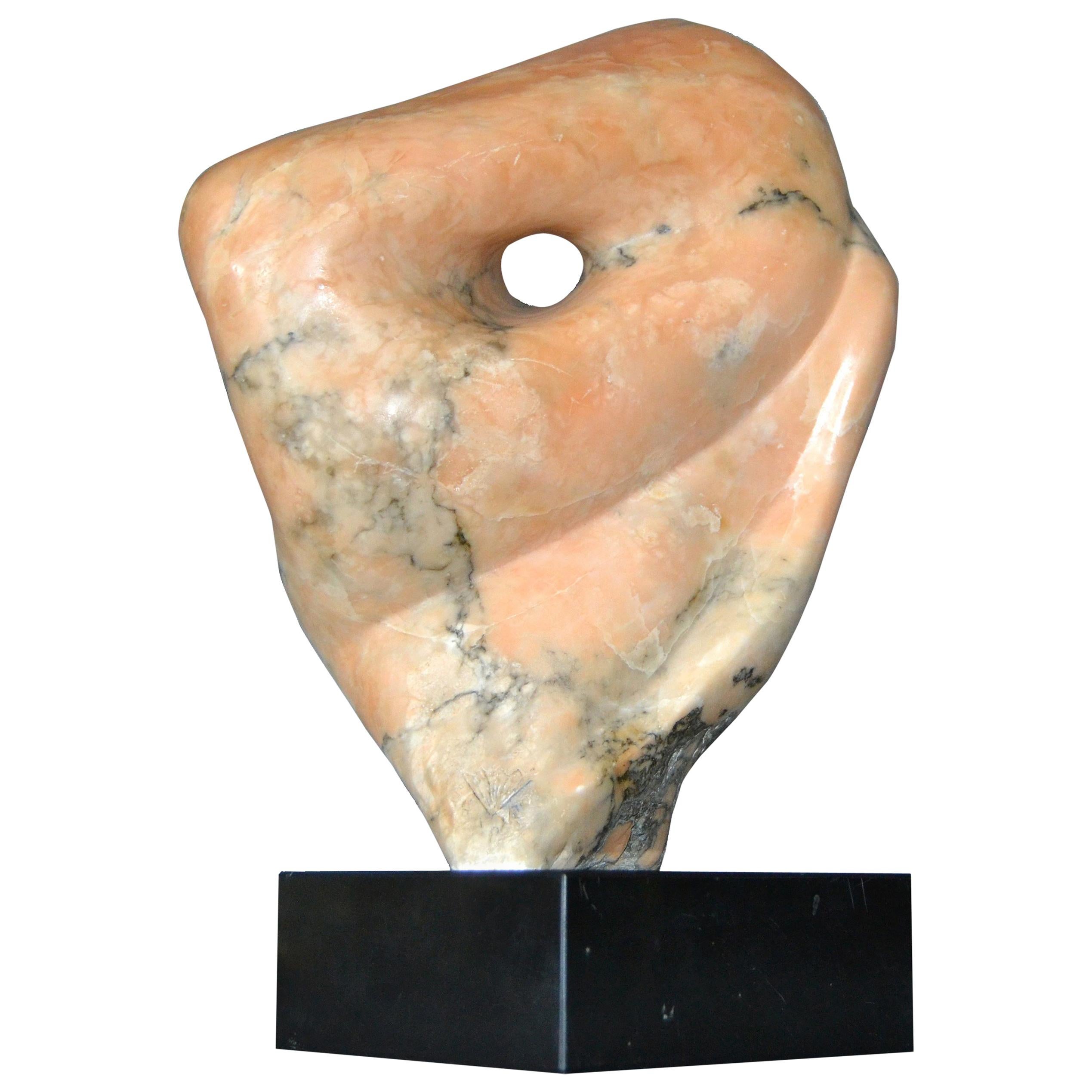 Signed Mid-Century Modern Abstract Marble Sculpture by Shapiro