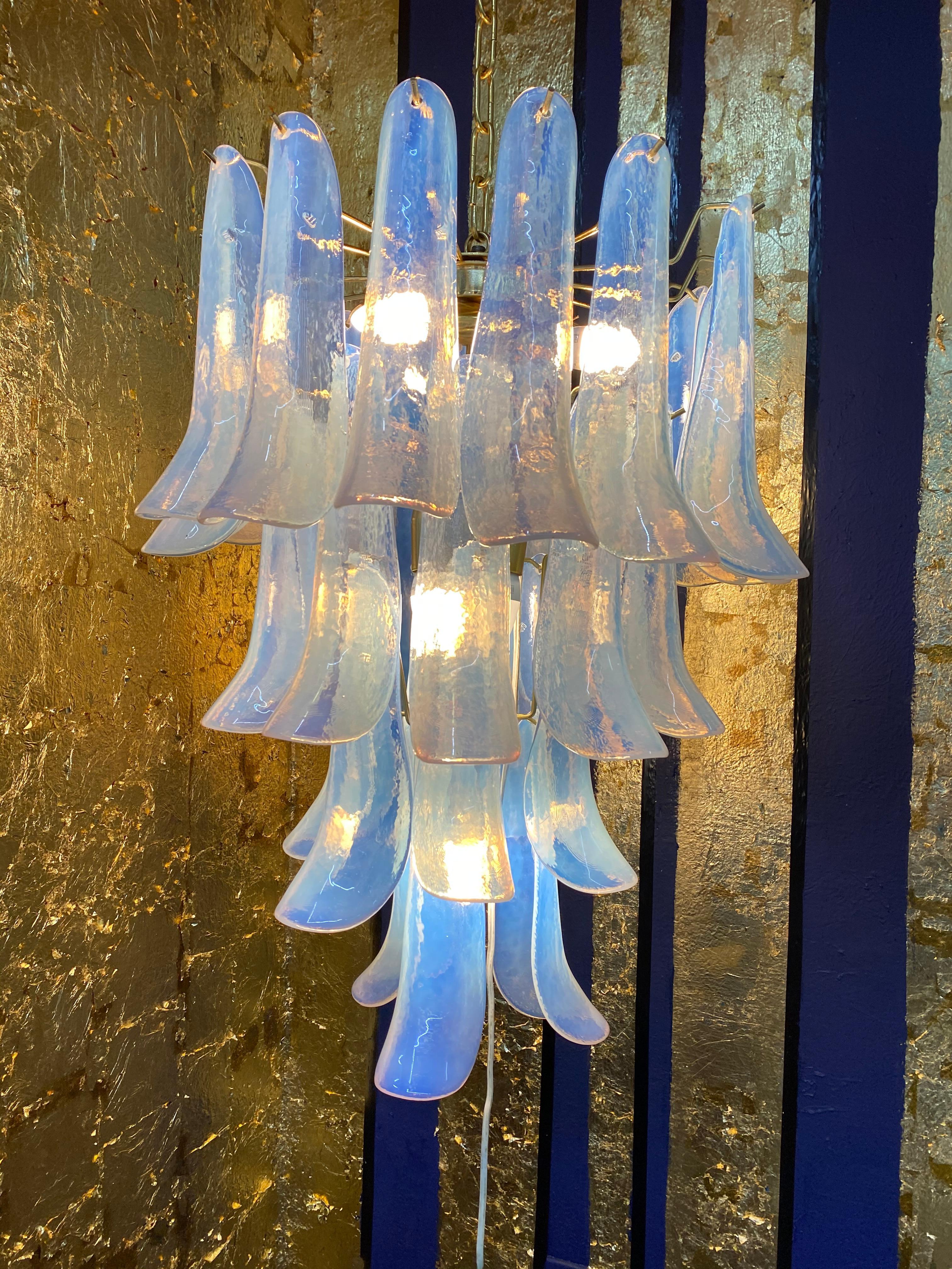 Signed Mid-Century Modern Chandelier by La Murrina in Opalescent Murano Glass 3