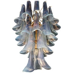 Signed Mid-Century Modern Chandelier by La Murrina in Opalescent Murano Glass