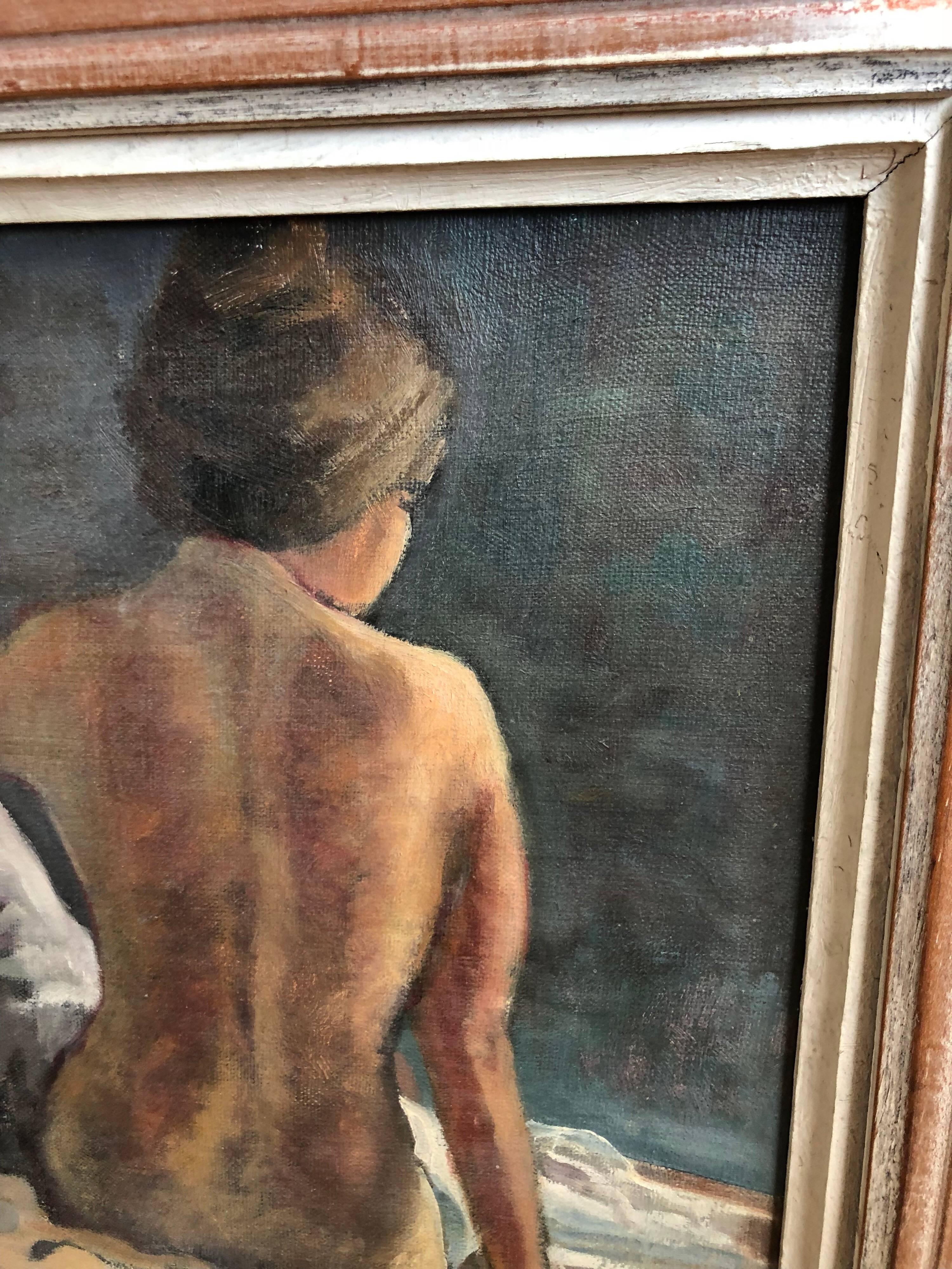 Signed Mid-Century Modern Nude by Virginia Emmons 2