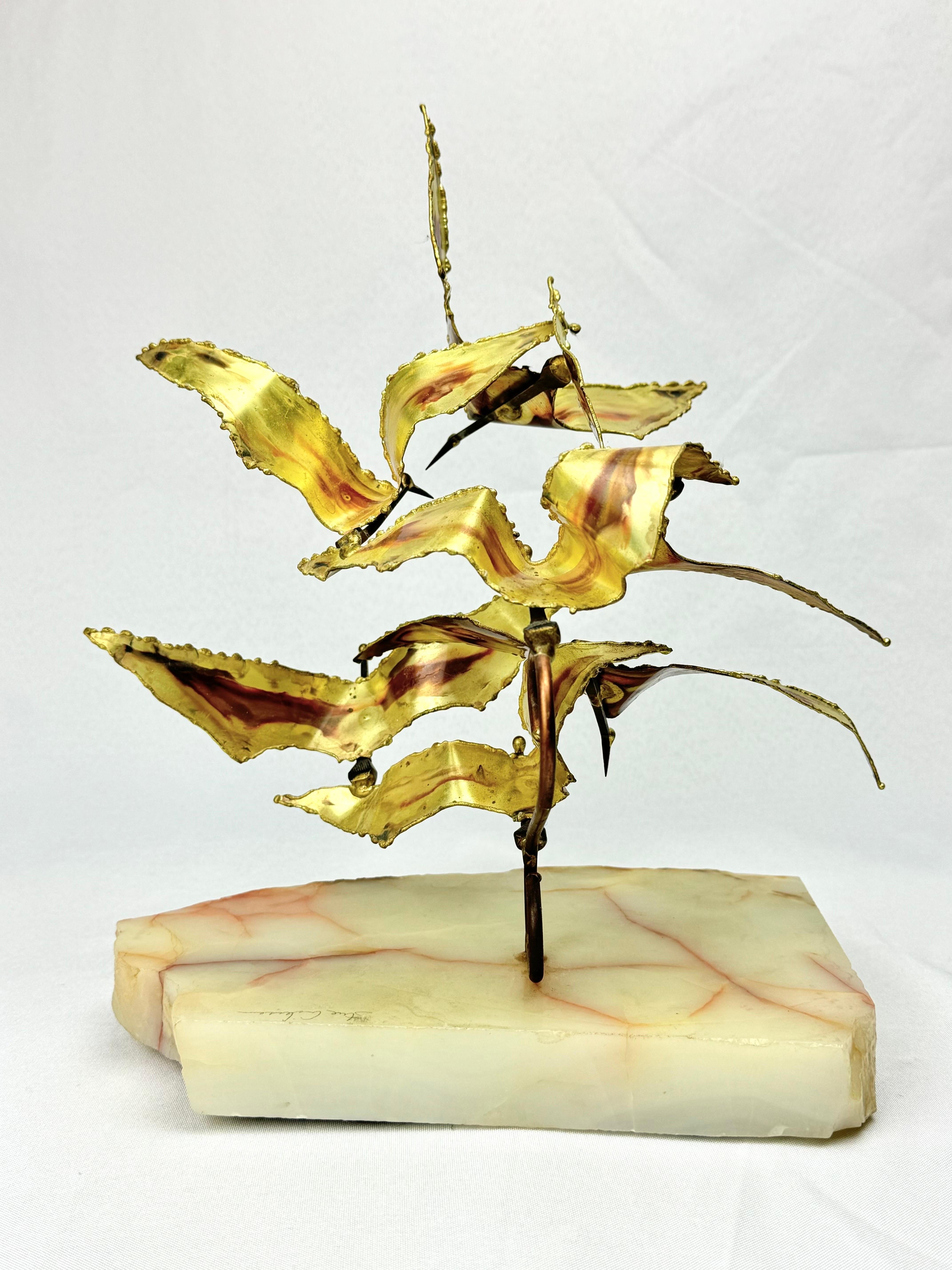 Hand-Crafted Signed Mid Century Modern Seagull Sculpture For Sale
