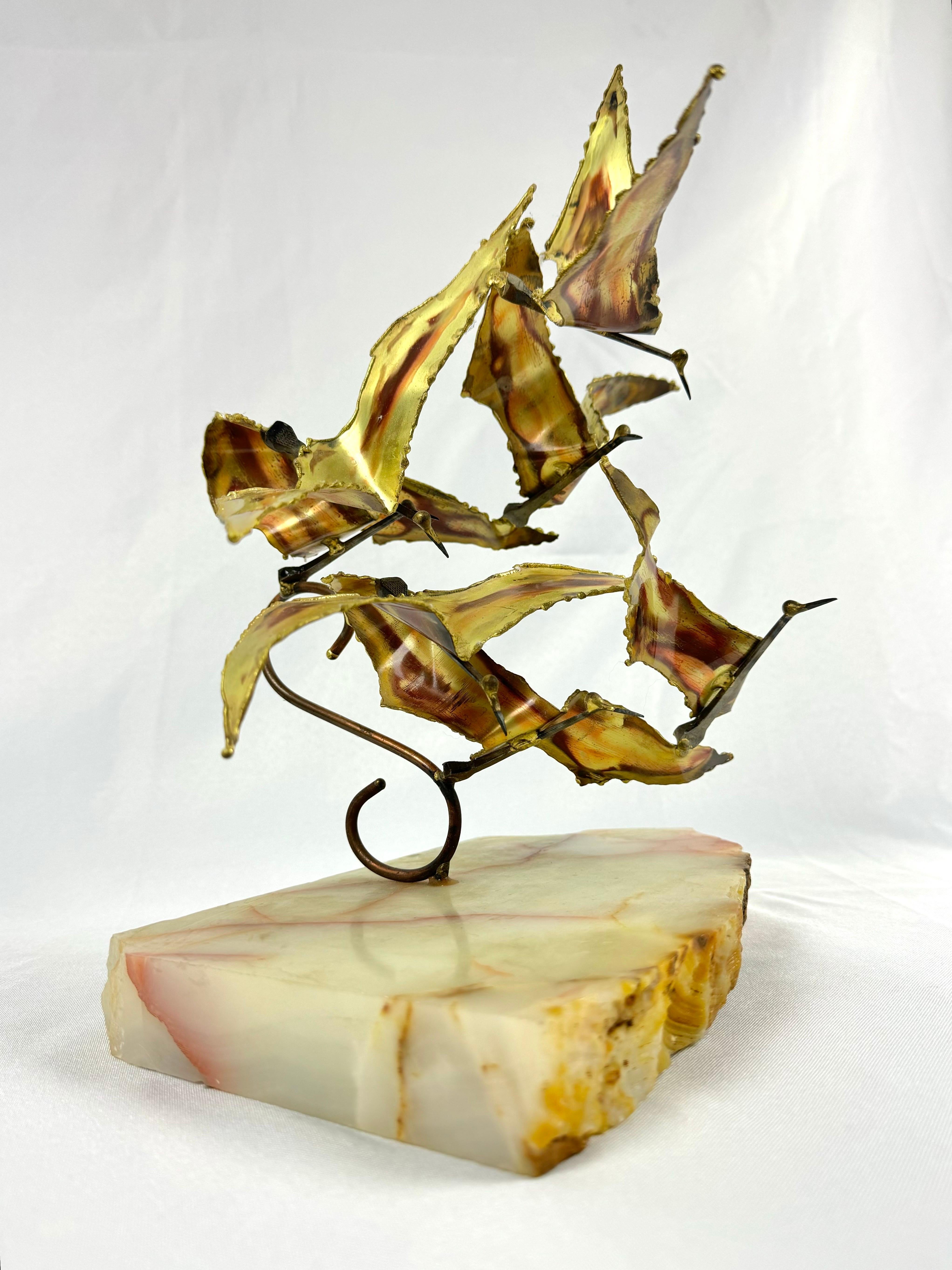 Late 20th Century Signed Mid Century Modern Seagull Sculpture For Sale