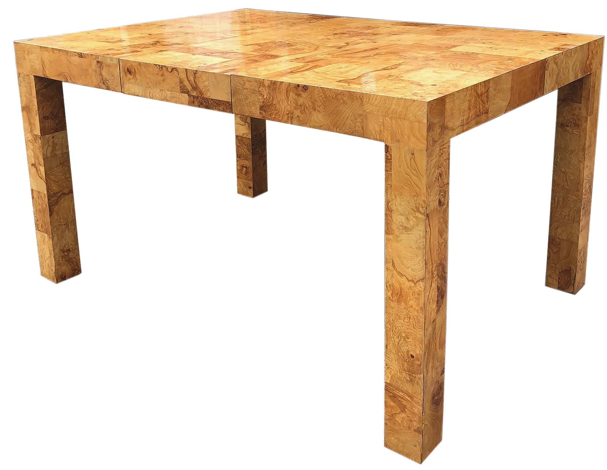 Mid-Century Modern Signed Mid-Century Paul Evans Burl Patchwork Dining Table
