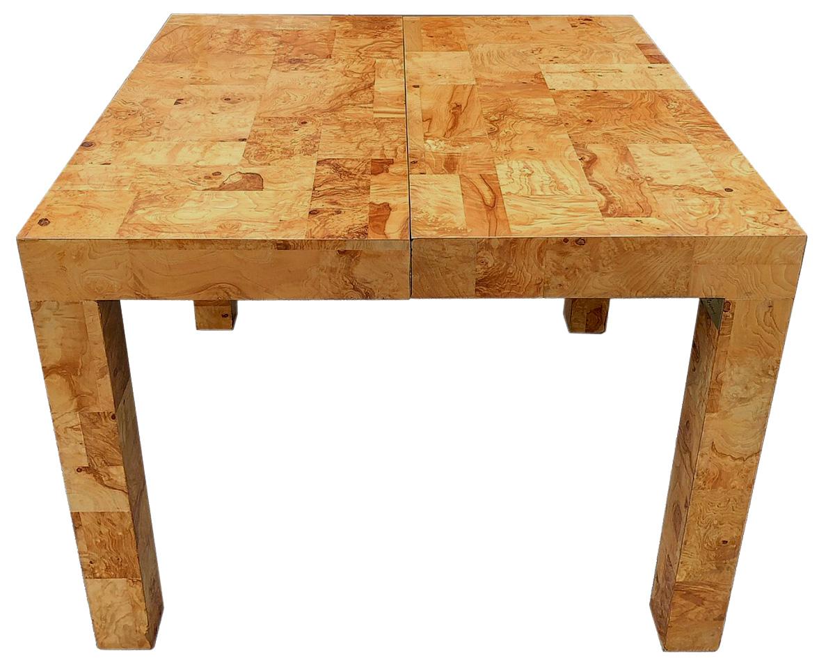 20th Century Signed Mid-Century Paul Evans Burl Patchwork Dining Table