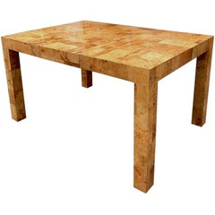 Signed Mid-Century Paul Evans Burl Patchwork Dining Table