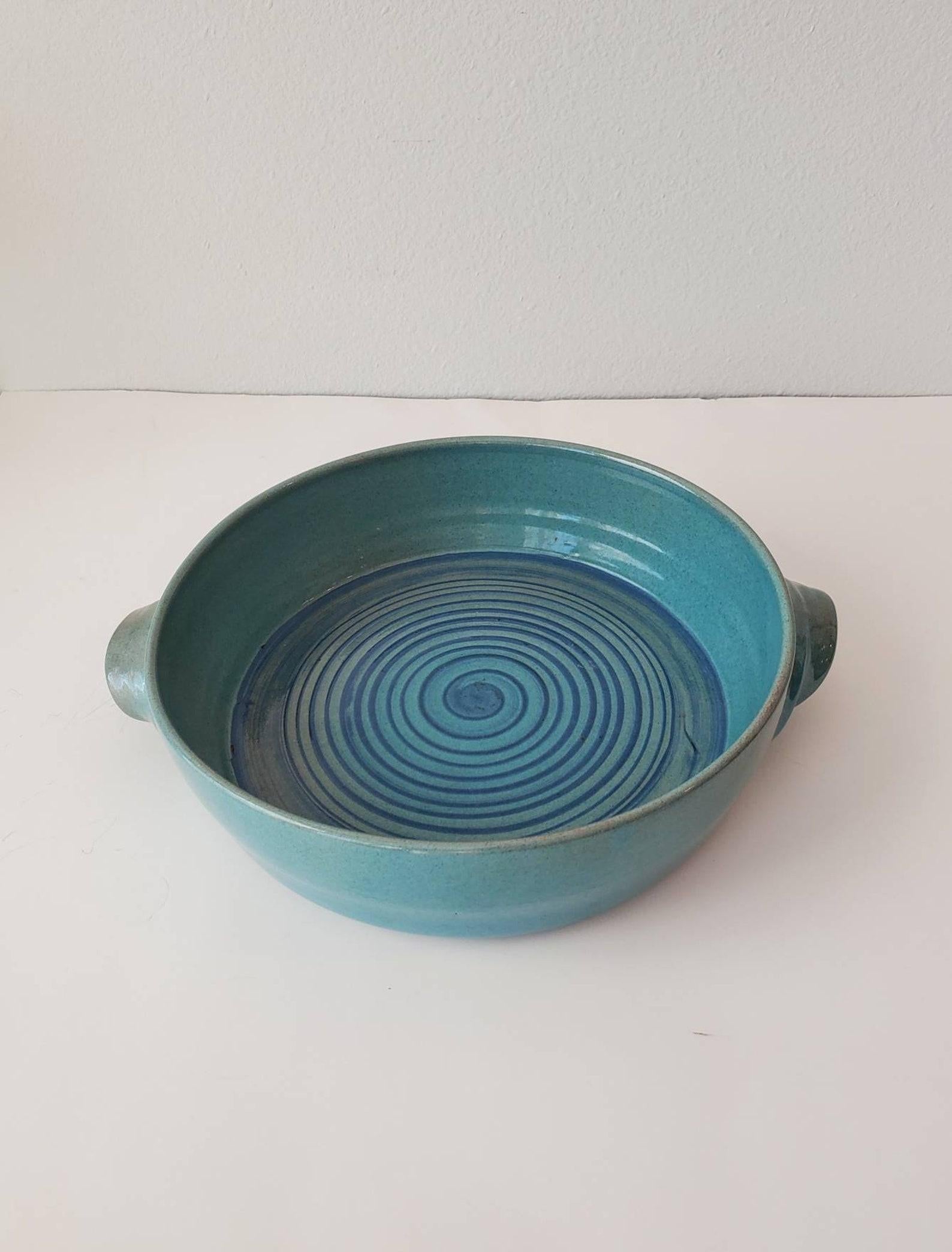 Mid-Century Modern Signed Mid-Century Scheier Pottery Serving Dish For Sale