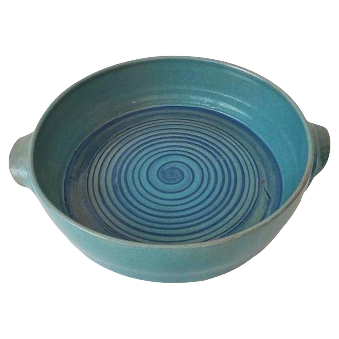 Piatto da portata firmato di metà secolo in ceramica Scheier