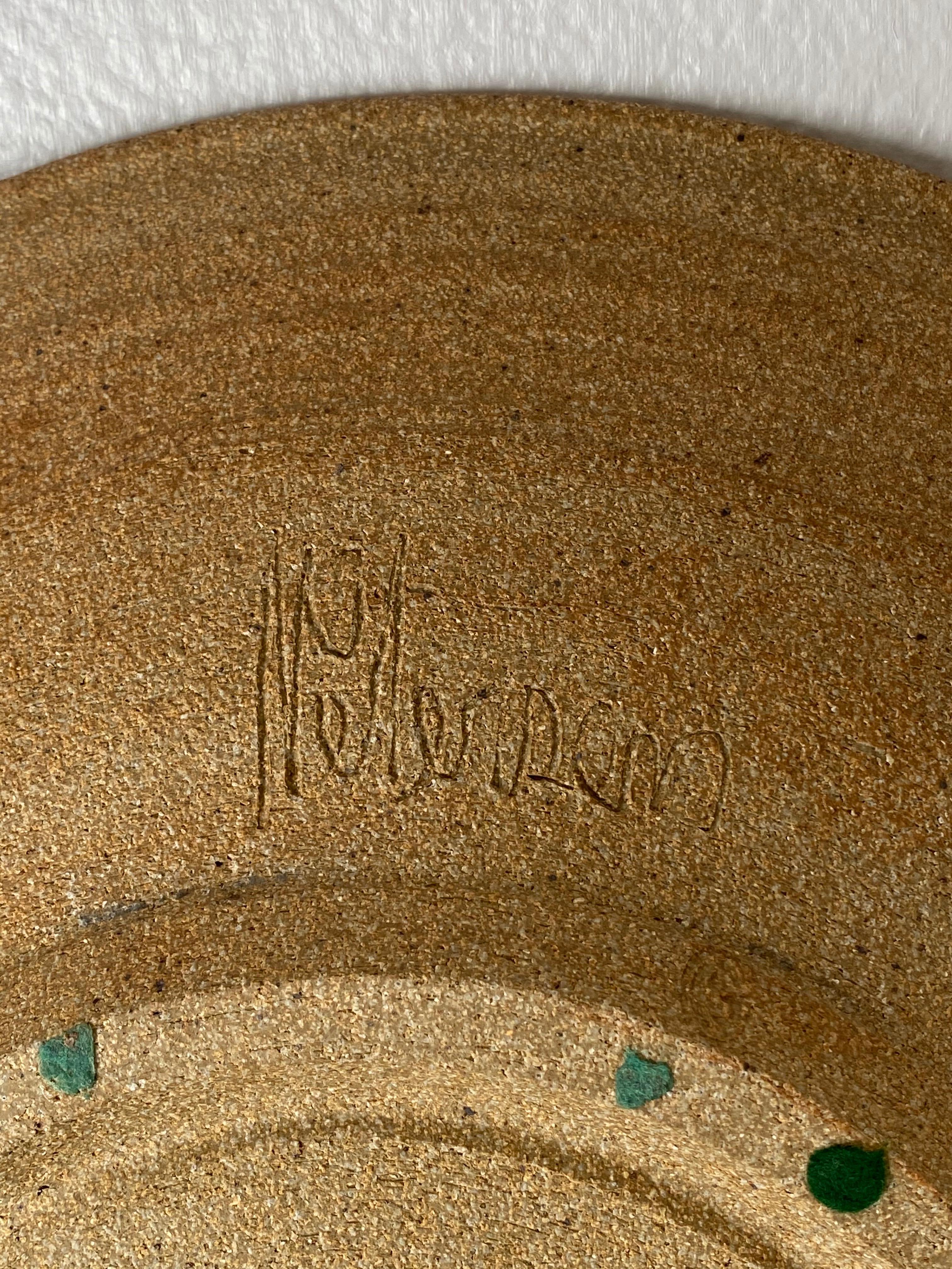 Signierte Schale aus der Mitte des Jahrhunderts von Studio Pottery im Angebot 5