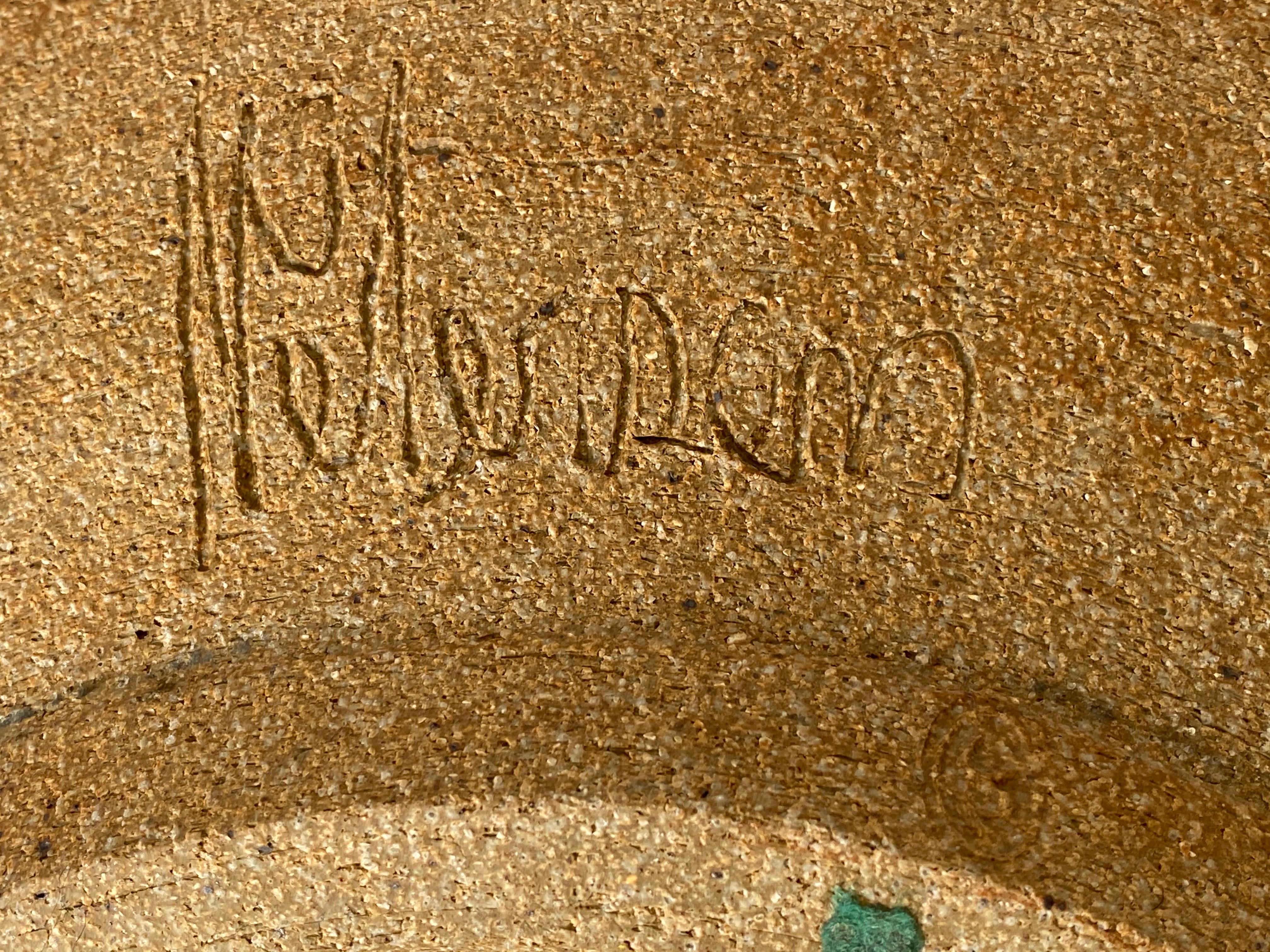 Signierte Schale aus der Mitte des Jahrhunderts von Studio Pottery im Angebot 6