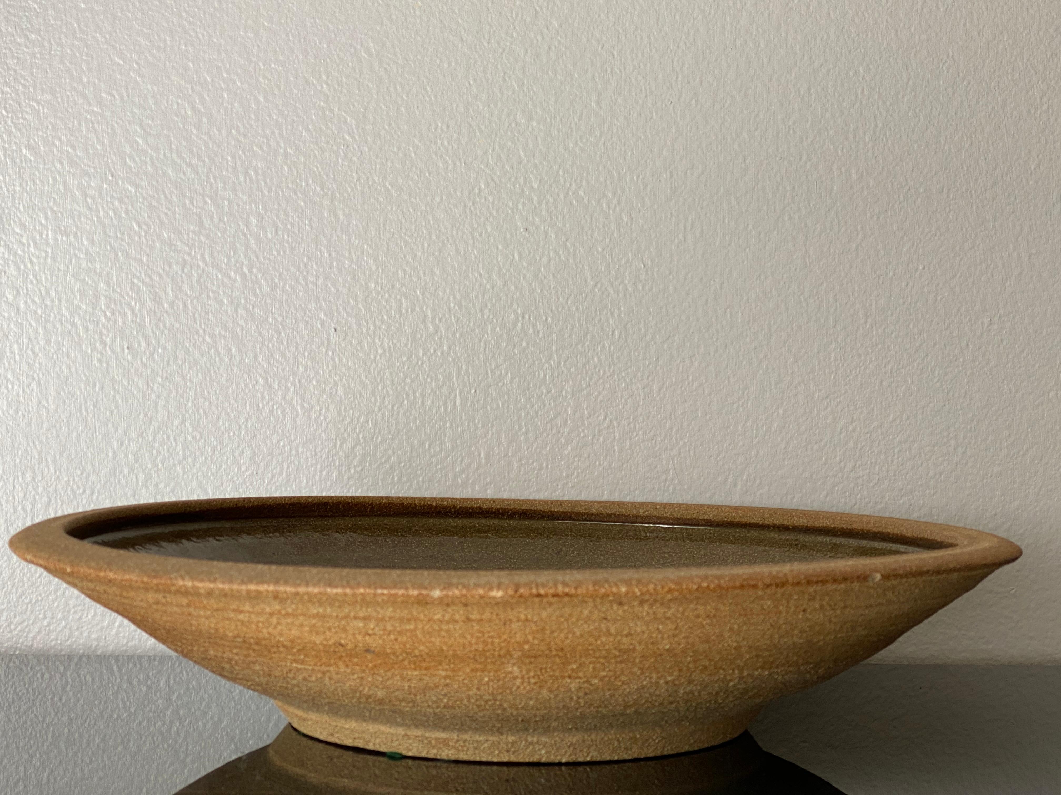 Signed Midcentury Studio Pottery Bowl For Sale 1
