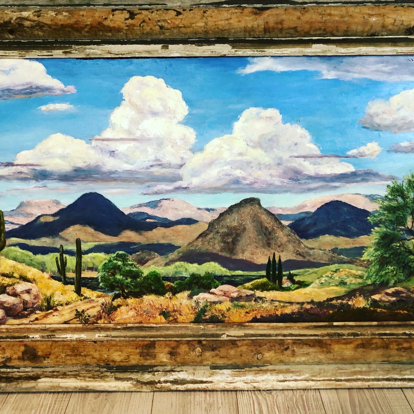 Large Signed Southwestern Desert Landscape Painting For Sale 2
