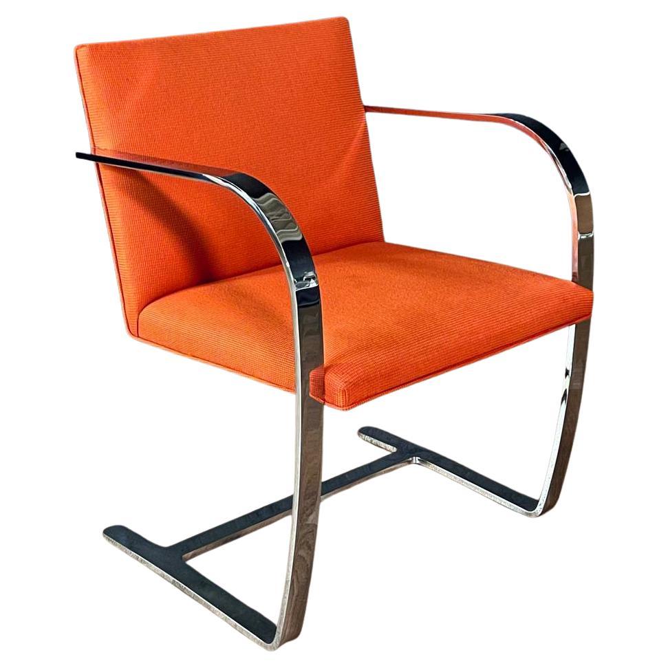Signierter Mies Van Der Rohe "Brno" Stahlstuhl für Knoll im Angebot