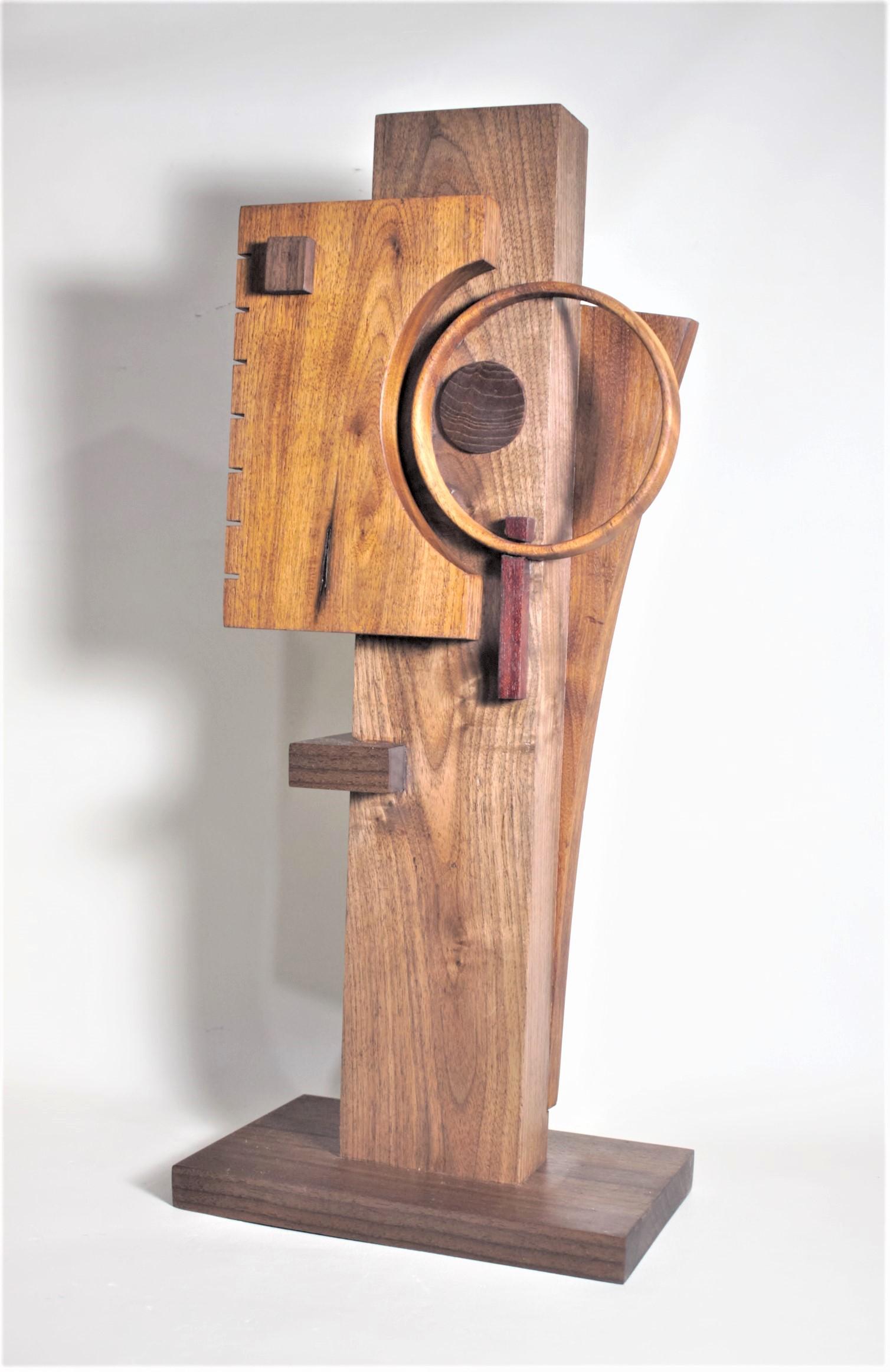 modern abstract wood sculpture