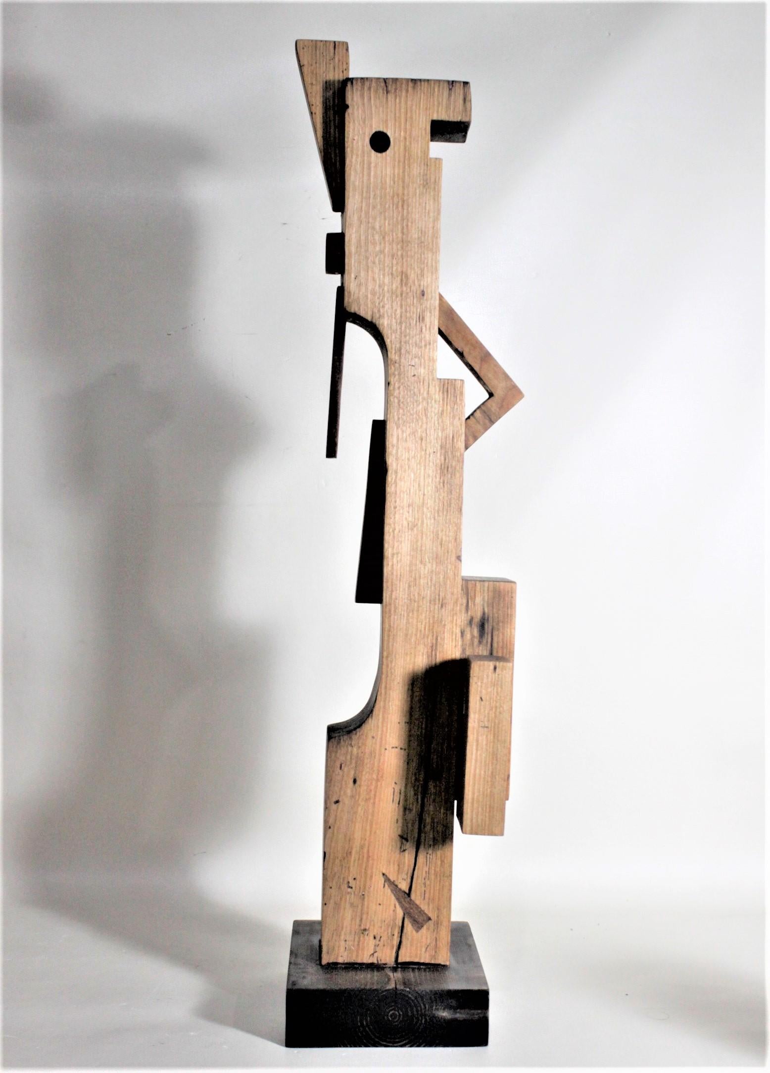 modern abstract wood sculpture