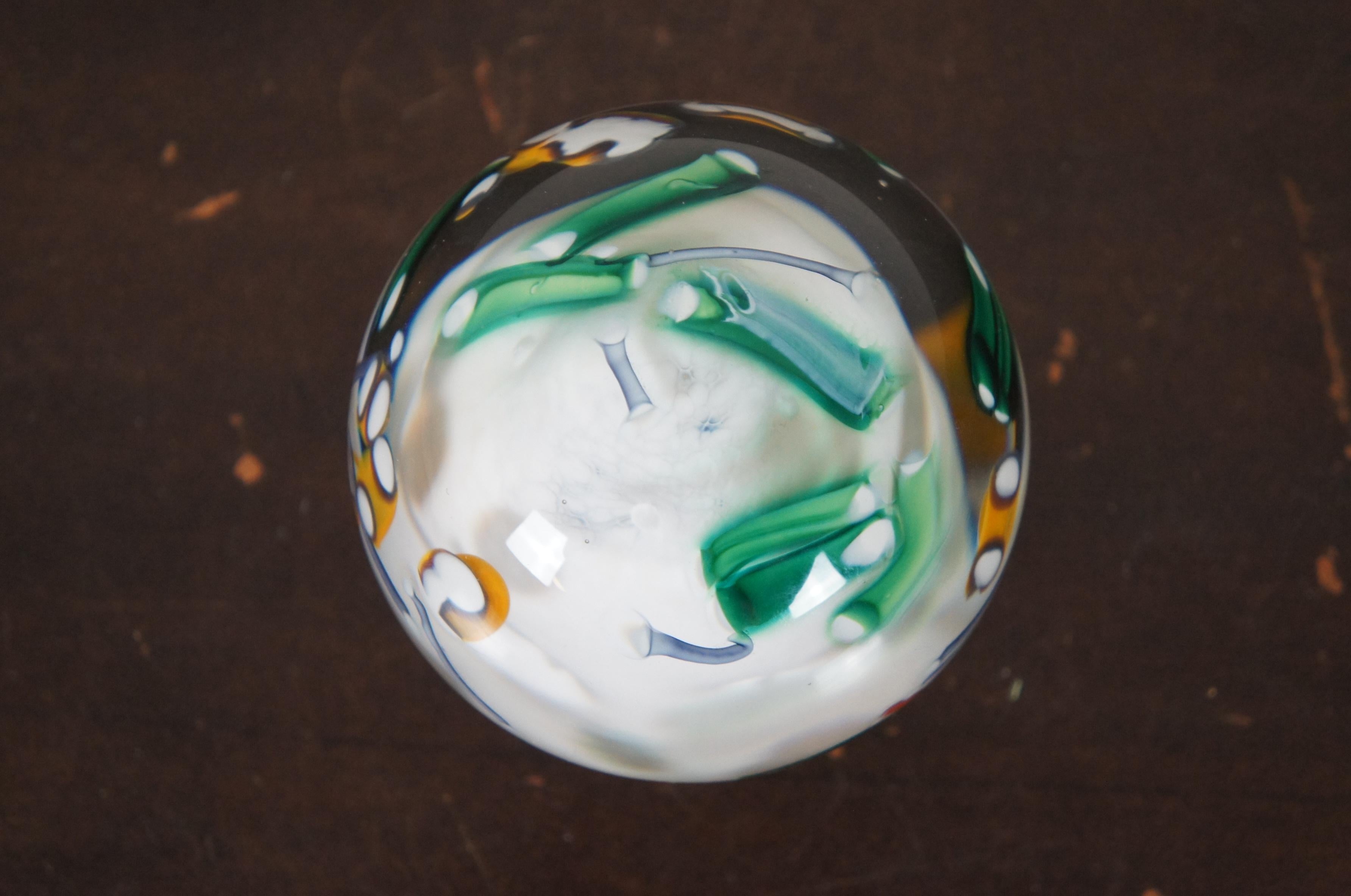 glass ball paperweight vintage