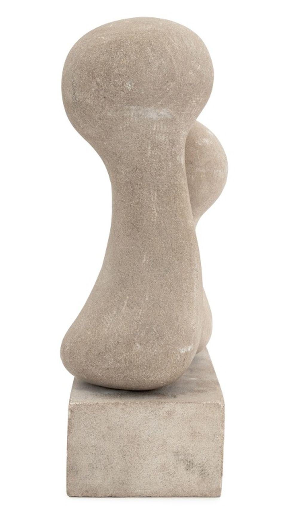 Signed Modern Abstract Stone Sculpture, 1967 For Sale 2