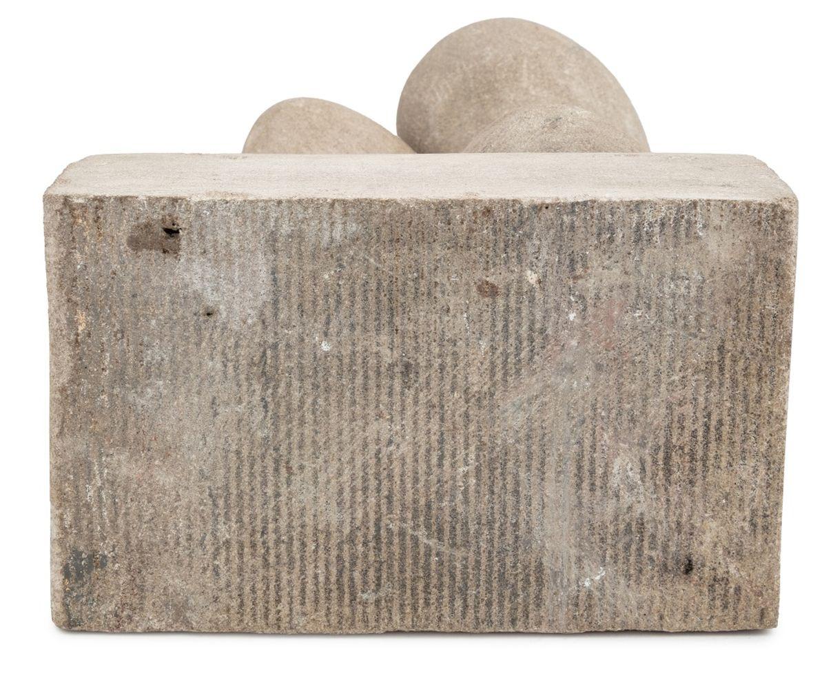 Signed Modern Abstract Stone Sculpture, 1967 For Sale 5