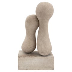 Signed Modern Abstract Stone Sculpture, 1967
