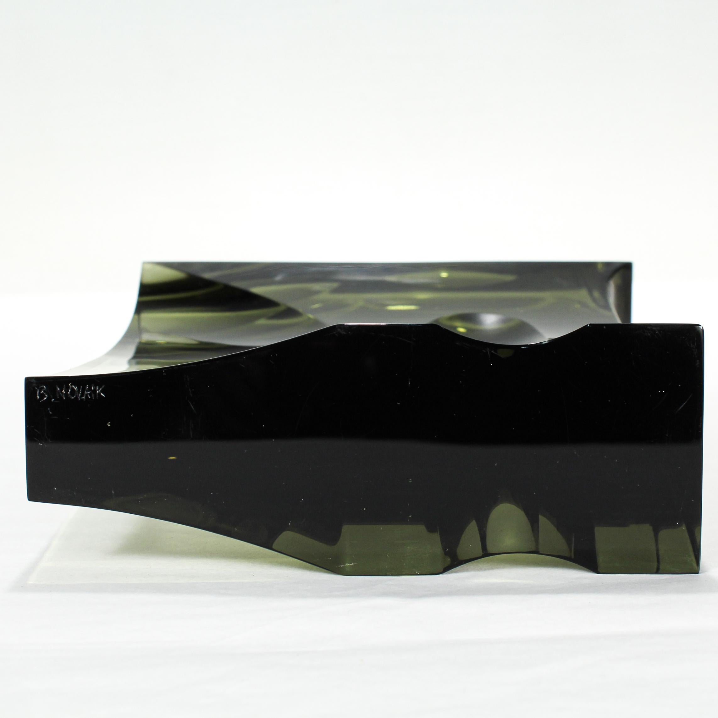 Signed Modern Czech Art Glass Sculpture by Bretislav Novak Jr 3
