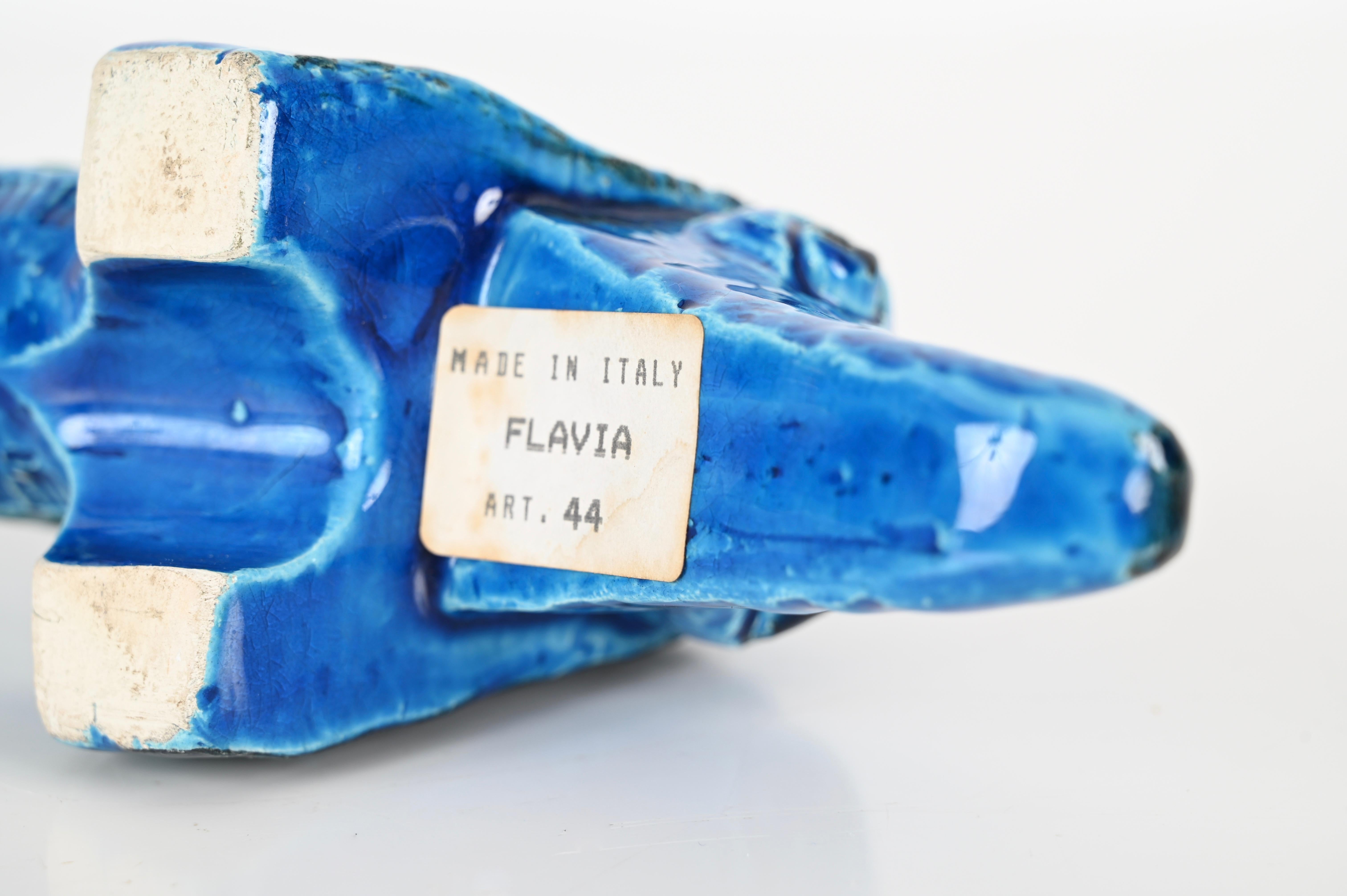 Signiert Montelupo für Bitossi Sausage Hund in Blau „Rimini“ Keramik, Italien 1960er Jahre   im Angebot 8