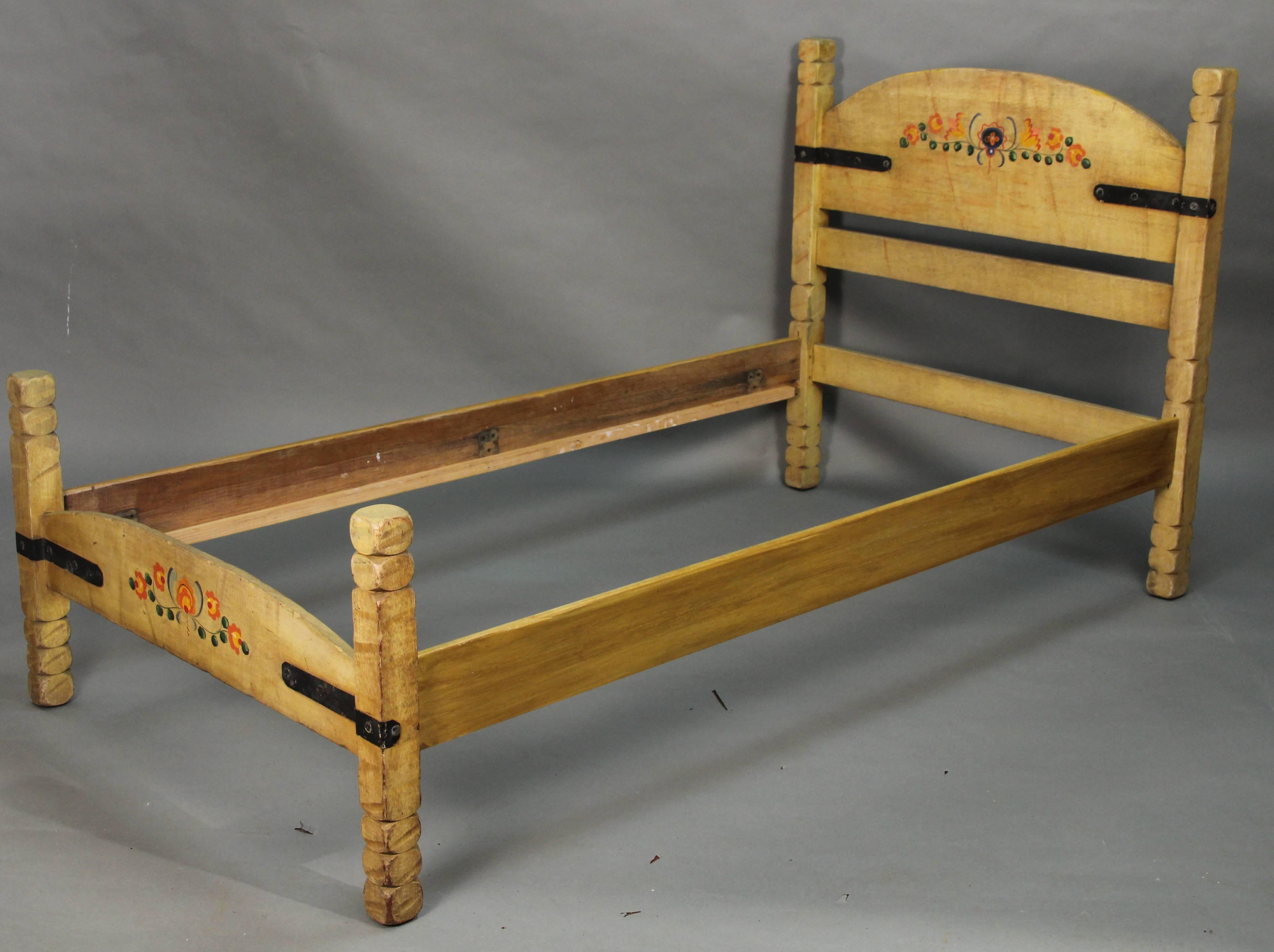 Attractive single twin bed frame made by the Monterey Company in Los Angeles.