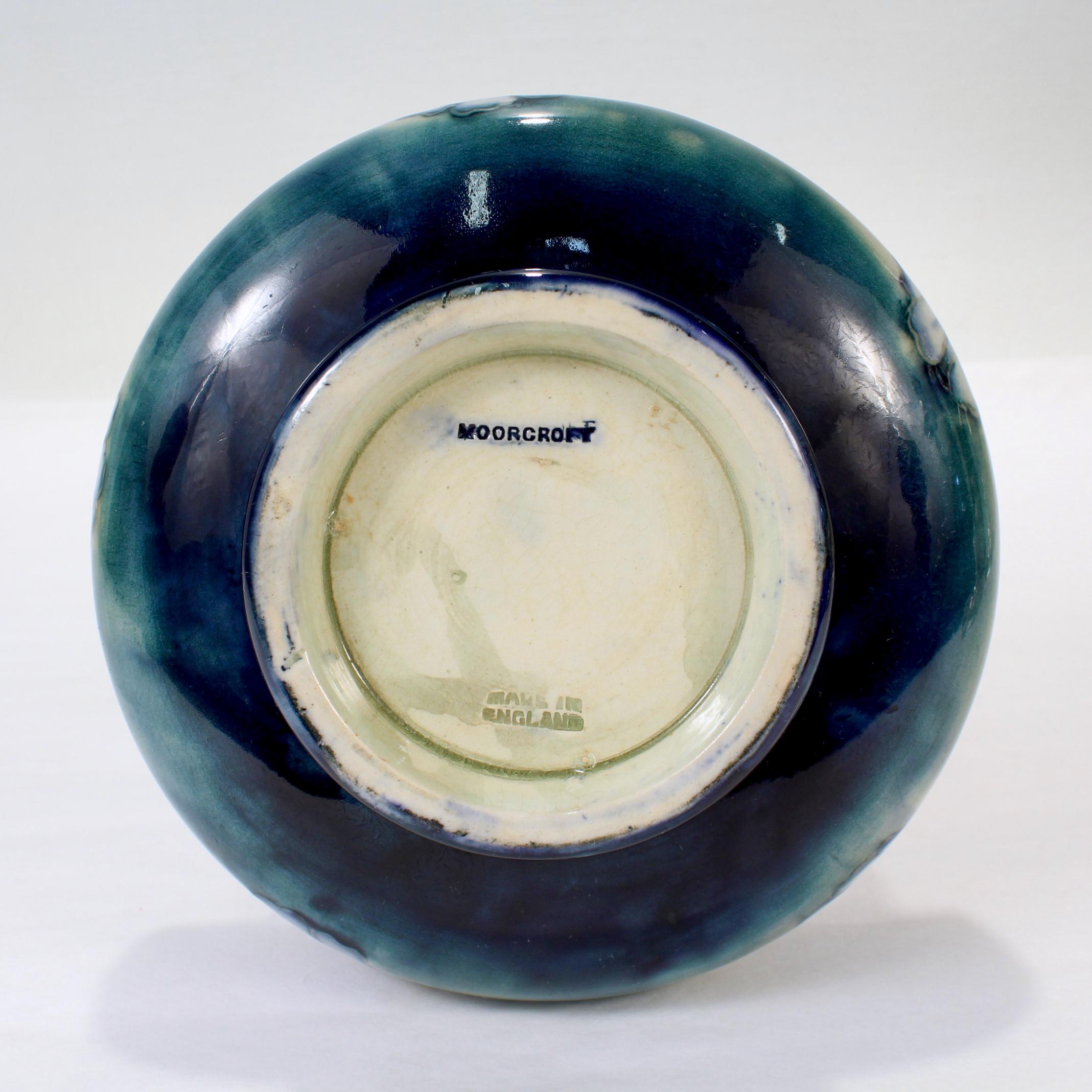 Signed Moorcroft Pottery Blue Pansy Flower Bowl at 1stDibs moorcroft