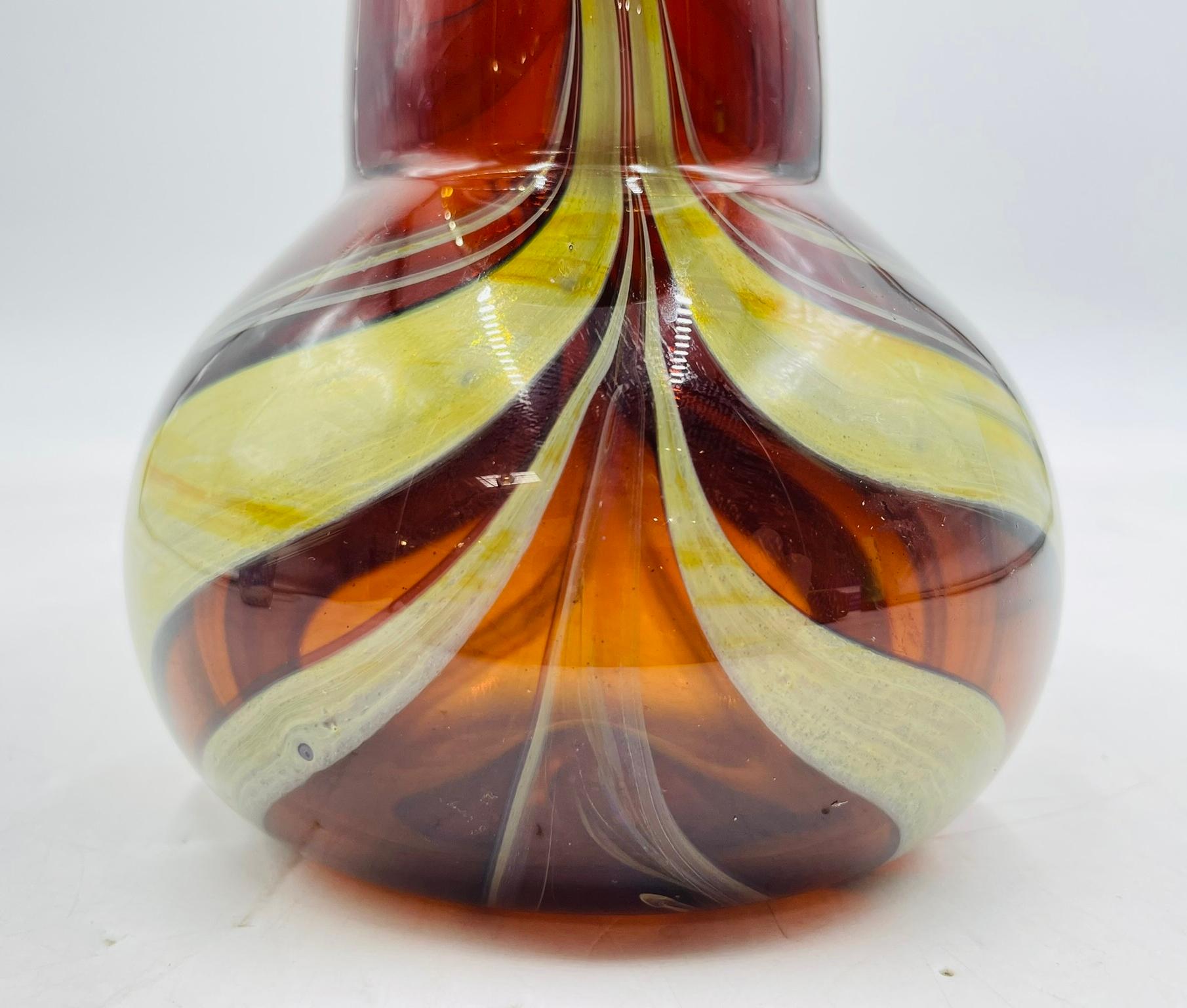 Signed Murano Art Glass Jar with Lid by C. Rachke, Italy, 20th Century For Sale 4