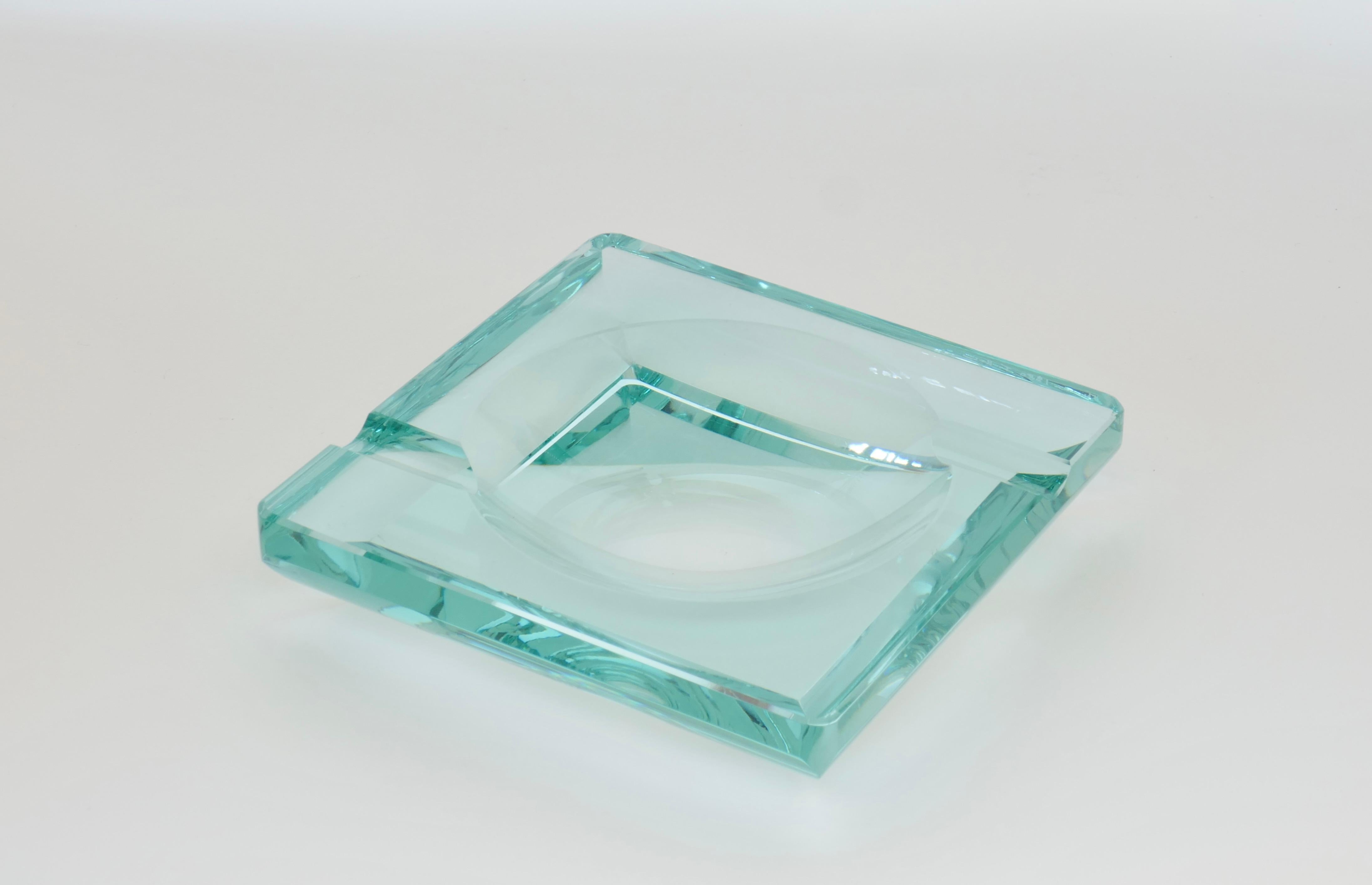 Italian Signed Murano Art Glass Vide Poche / Ashtray, Italy 1980 For Sale