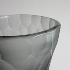 Signed MURANO Glass Vase, Italy (grey/ green)