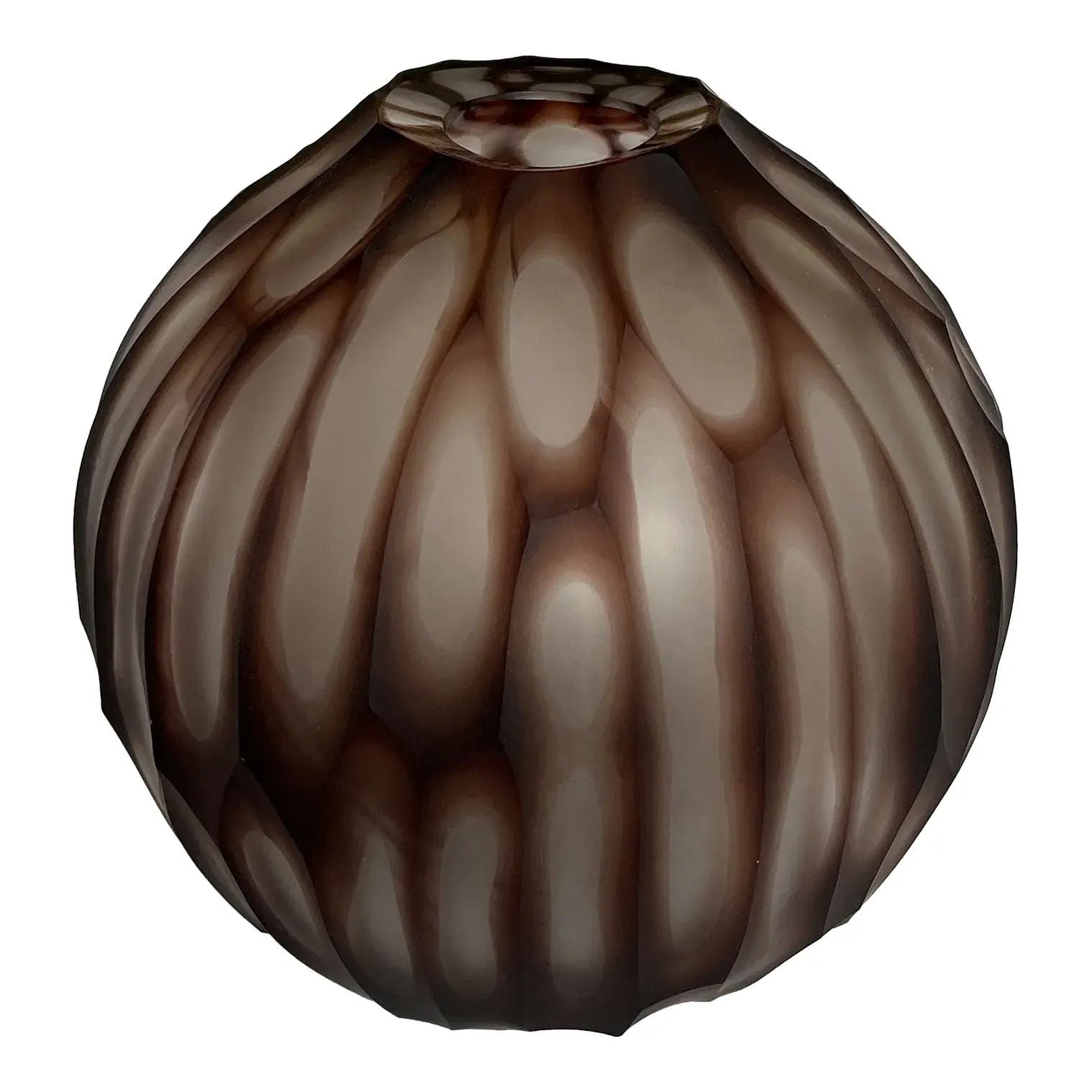 Signed Murano Hand-Blown Glass Vase, Italian Art Glass by Artist