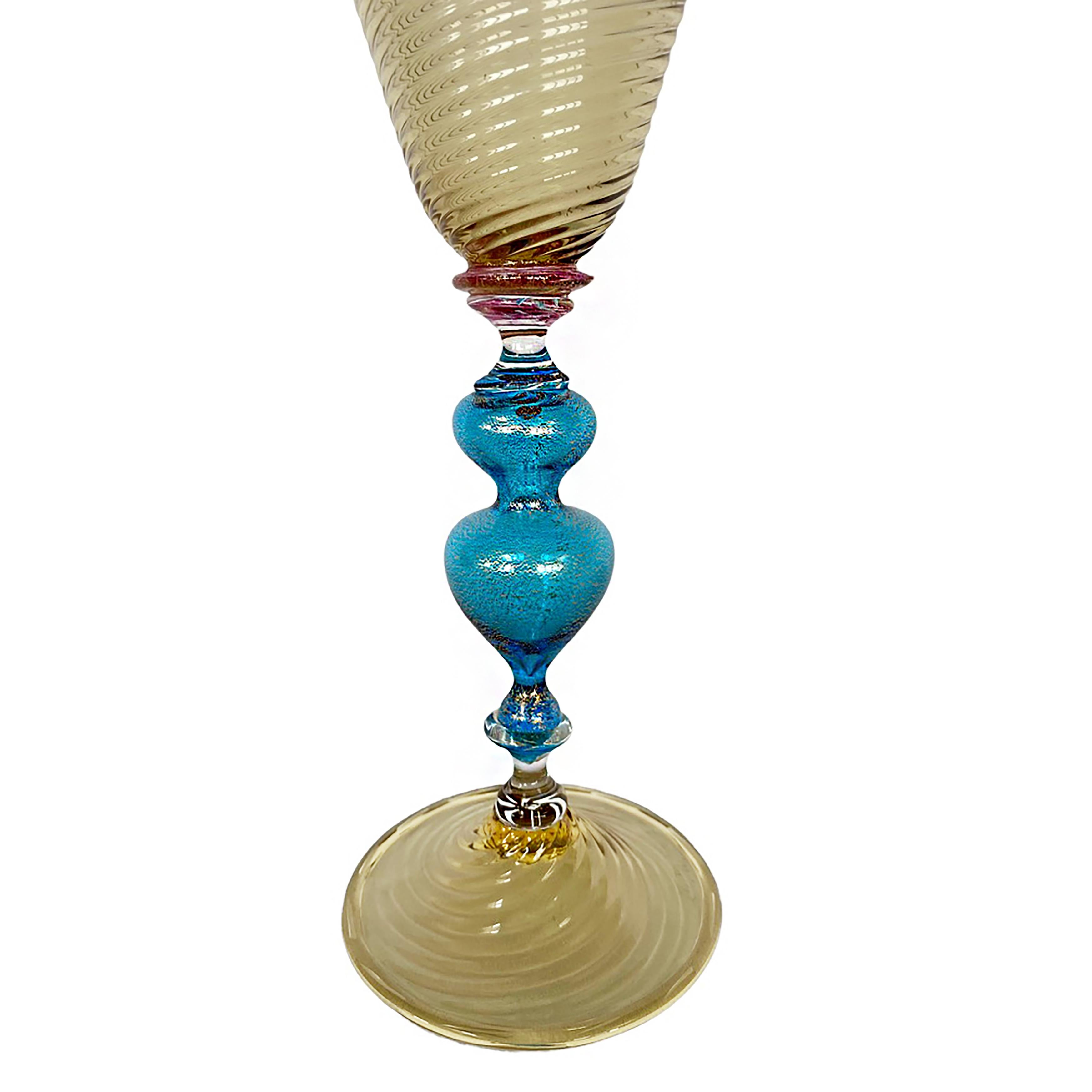 From Italy. Handmade and signed by Murano master glassmaker.
We have 15 of these gorgeous, highly-collectible art objects. All different, all one-of-a-kind. 
We will be listing all 15. Most have different signatures representing different Murano