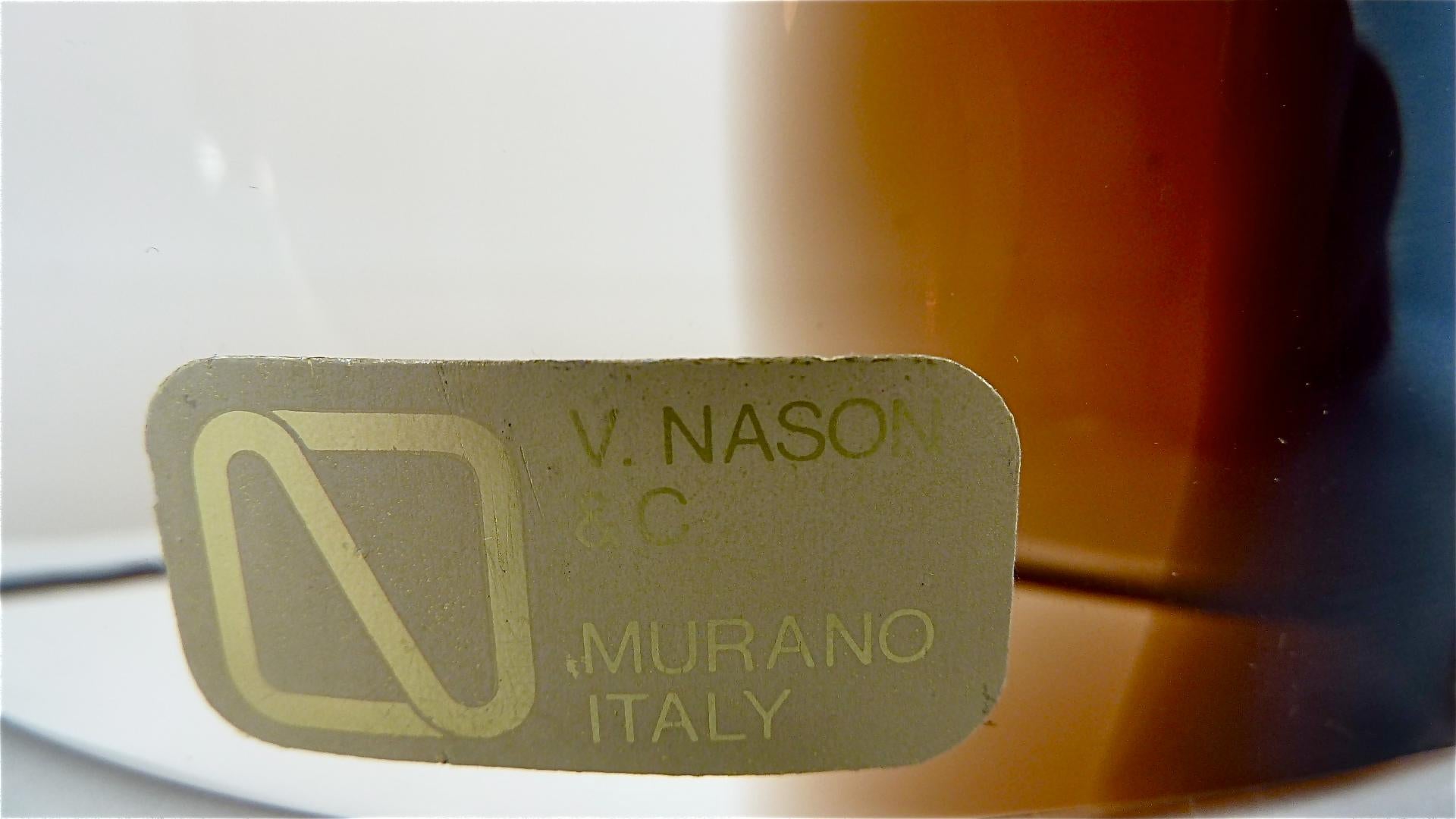 Mid-Century Modern Signed Nason & Moretti Horse Head Sculpture Brown Clear Murano Art Glass Italy
