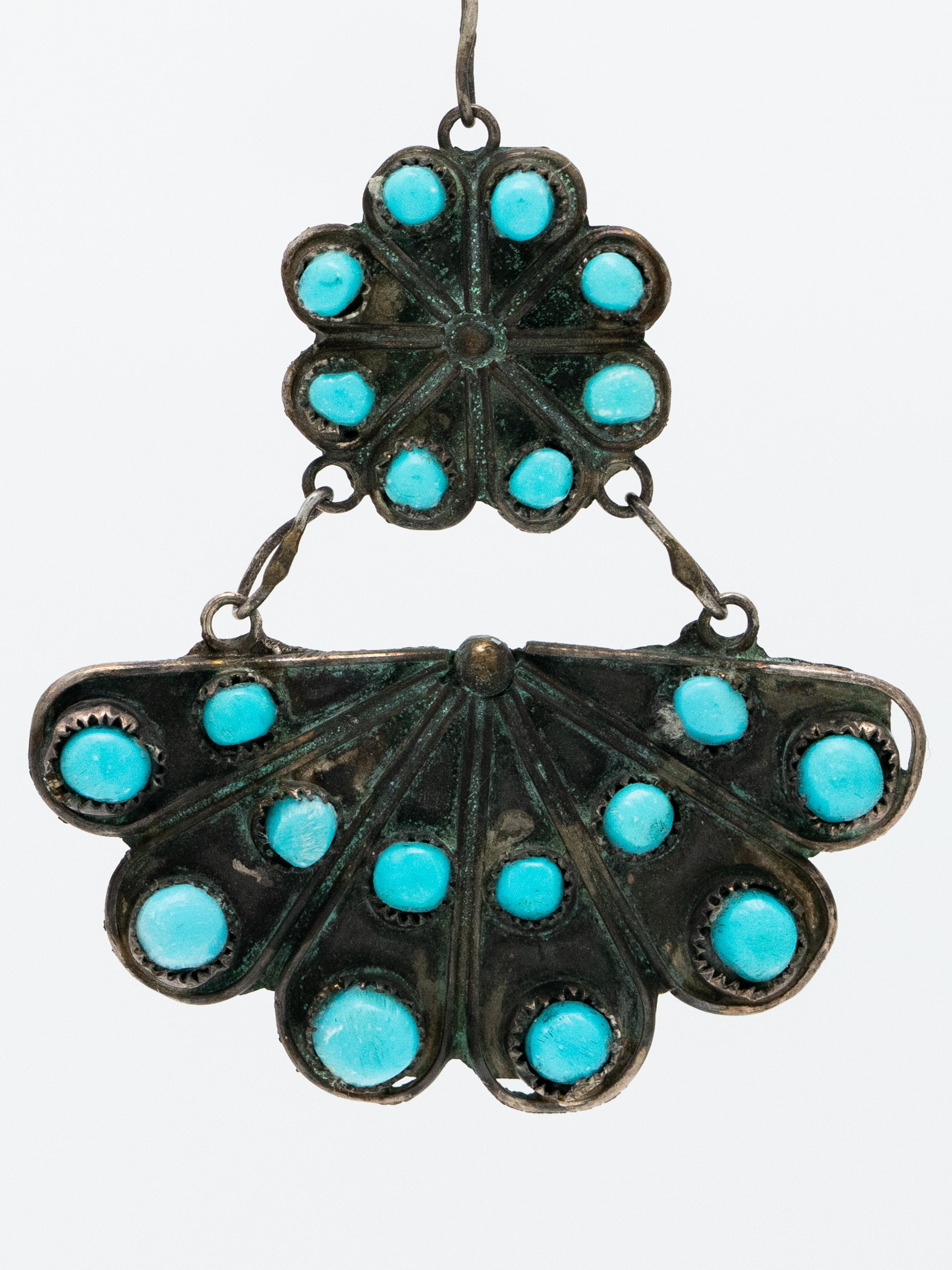 native american earrings turquoise