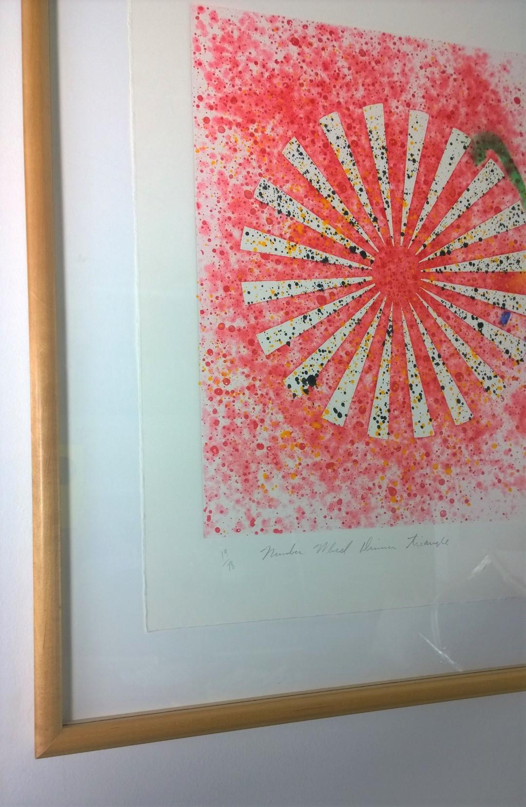 Blue, Red, Green and Yellow James Rosenquist, Number Wheel Dinner Triangle, 1978 For Sale 1