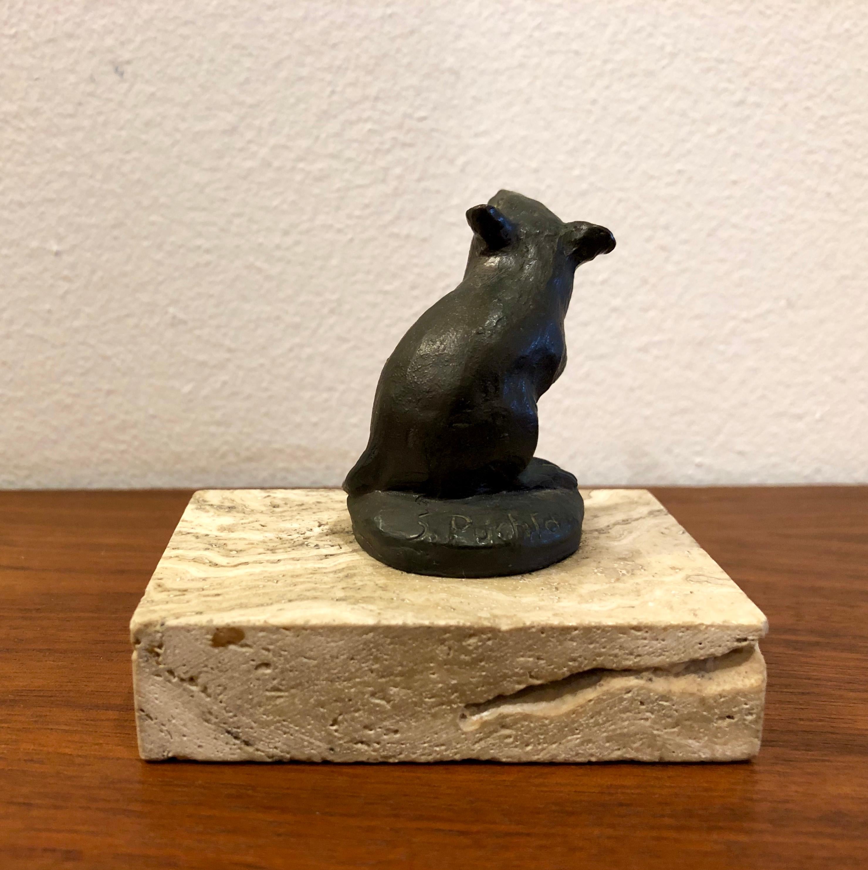 Signierte und nummerierte Original-Bronze-Maus-Skulptur des Künstlers Siggy Puchta im Zustand „Gut“ im Angebot in San Diego, CA