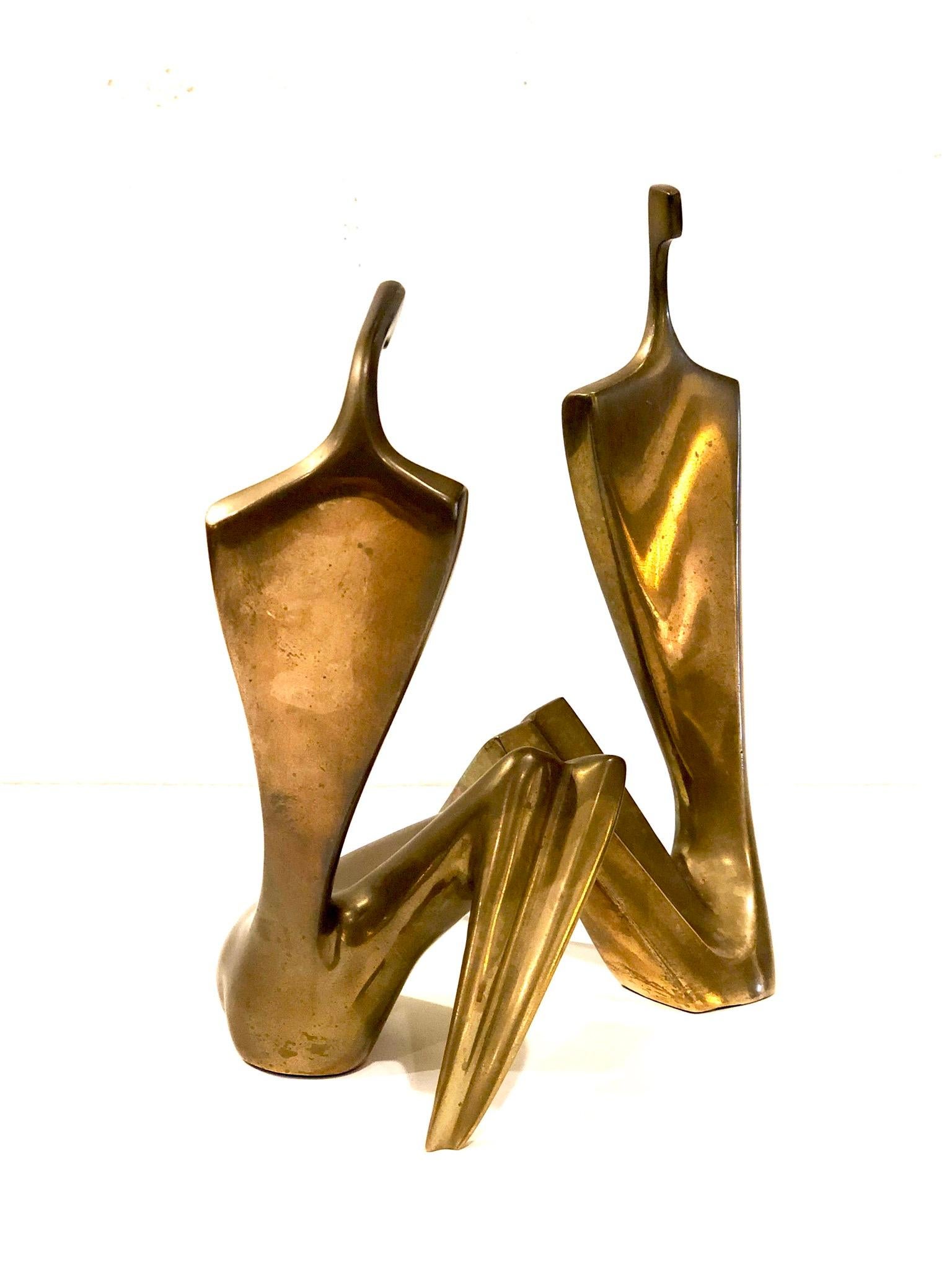 Signed and Numbered Patinated Bronze Sculptures by Itzik Ben Shalom In Good Condition In San Diego, CA
