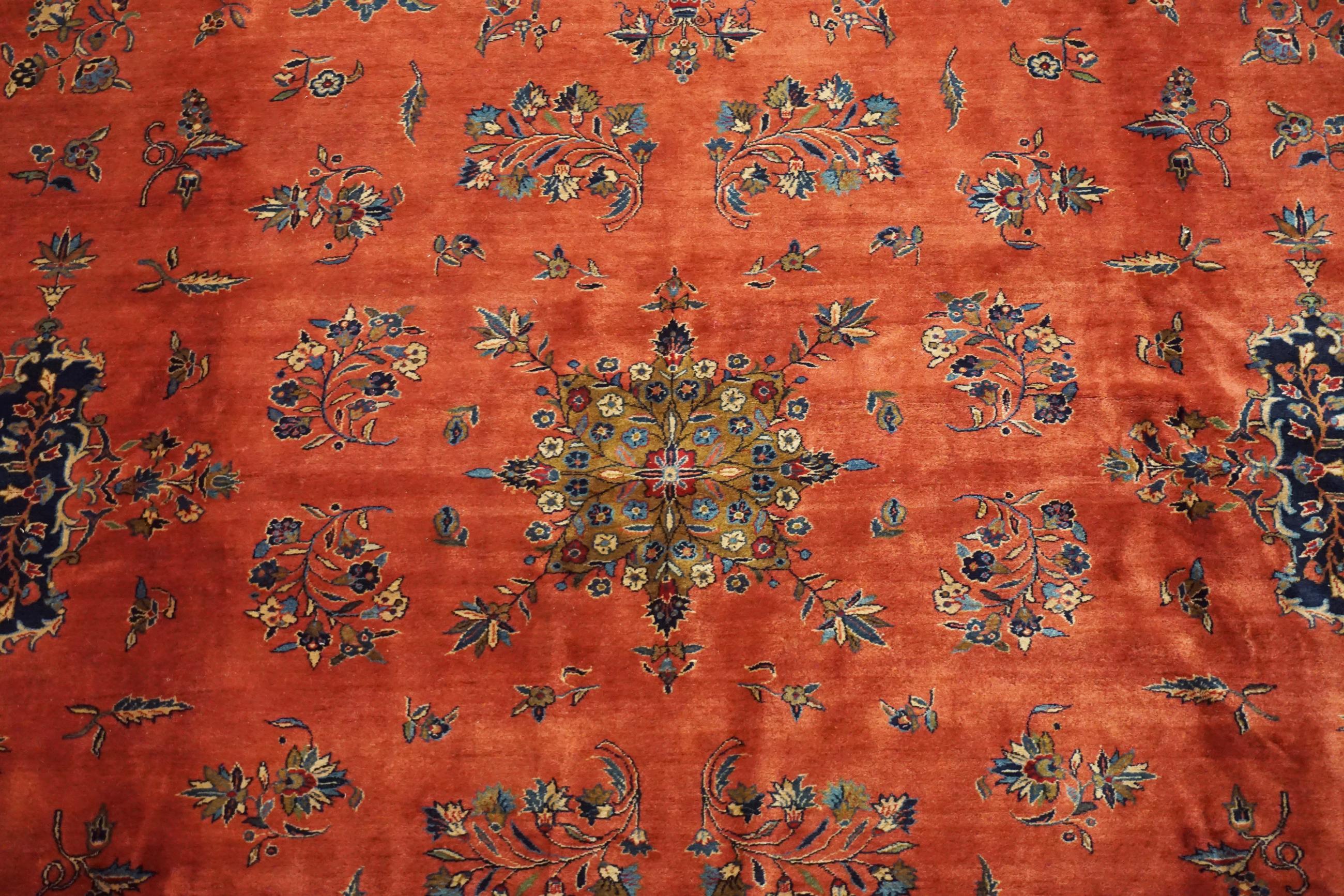 Hand-Knotted Signed & Numbered Persian Sarouk Ghazan For Sale