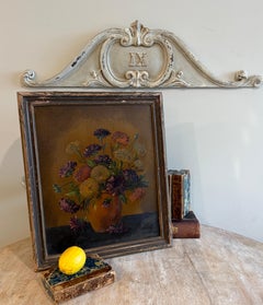 Signed Oil on Board Floral Still Life Framed Artwork, H L Sanger