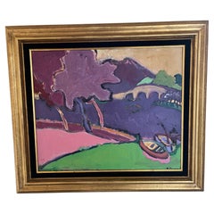Signed Oil on Canvas Expressionist Painting, C. 1960's