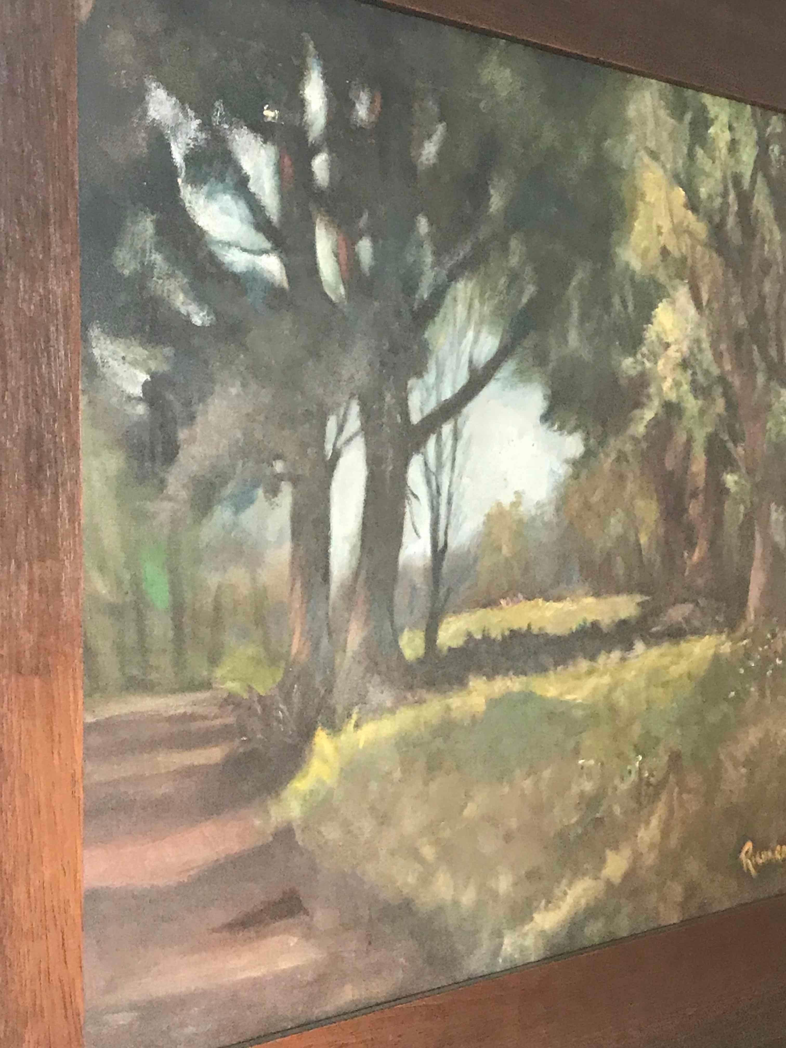 Signed Oil on Canvas Landscape Painting Titled 