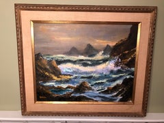Signed Oil on Canvas of Ocean Waves