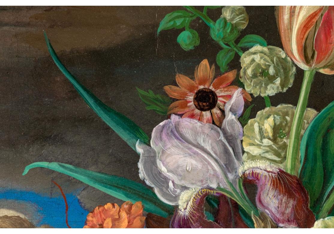 Signed Oil On Canvas, Still Life Floral Bouquet For Sale 5