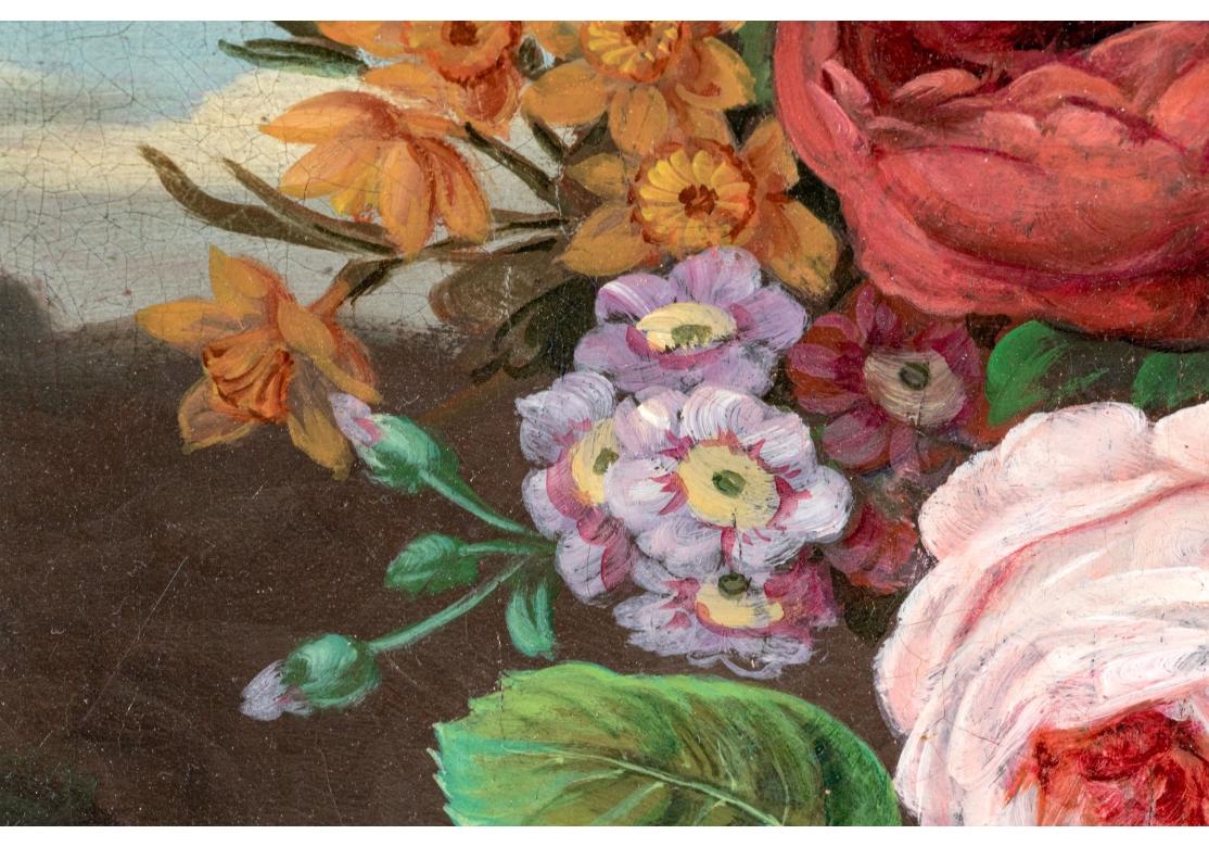 Signed Oil On Canvas, Still Life Floral Bouquet For Sale 1