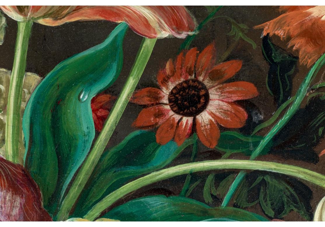 Signed Oil On Canvas, Still Life Floral Bouquet For Sale 2
