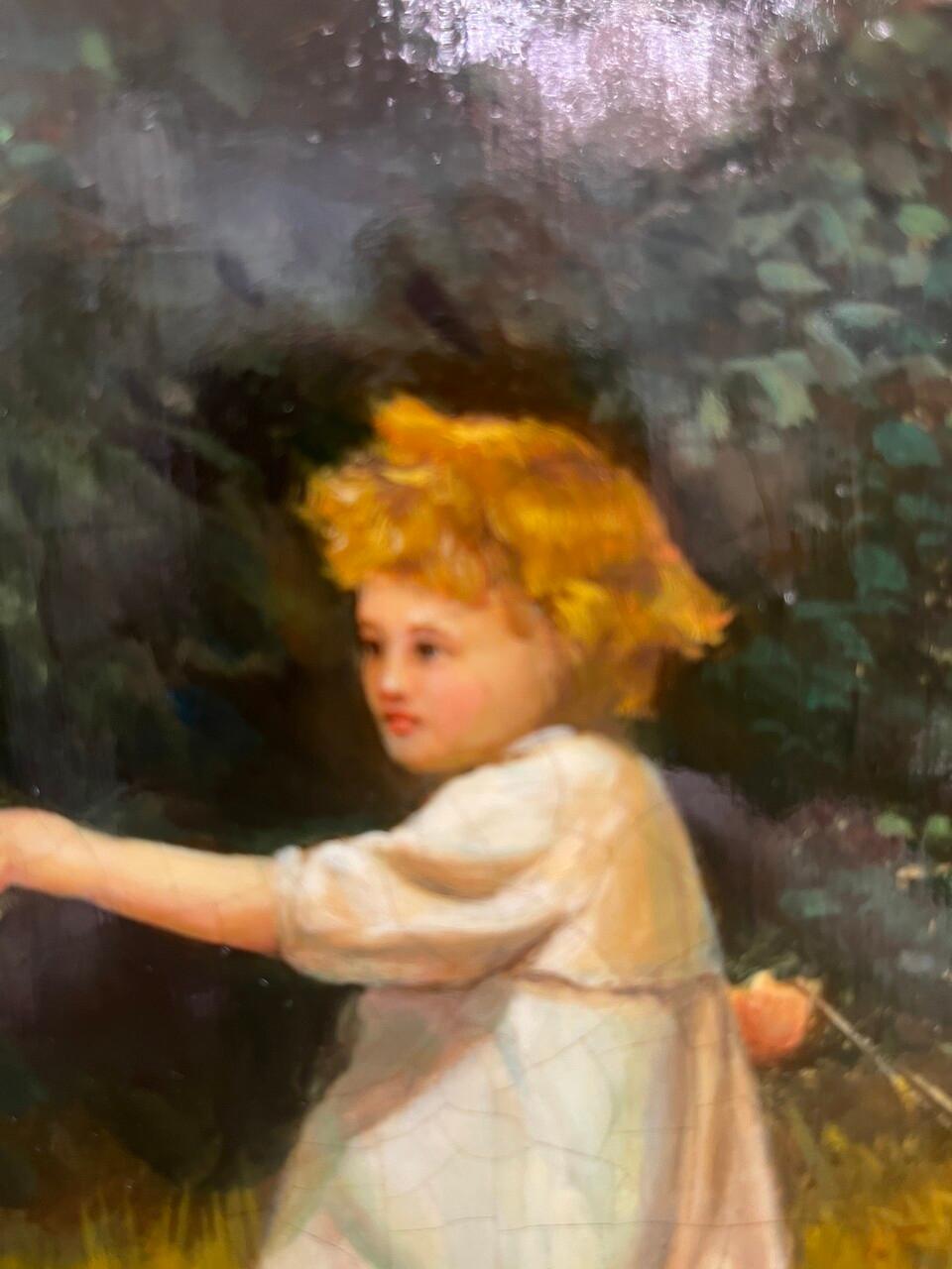 Óleo sobre tabla firmado por N. Henry Bingham clásico estadounidense en venta
