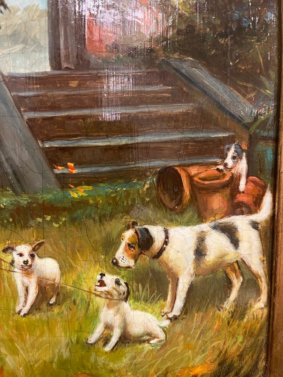 Óleo sobre tabla firmado por N. Henry Bingham Estadounidense en venta