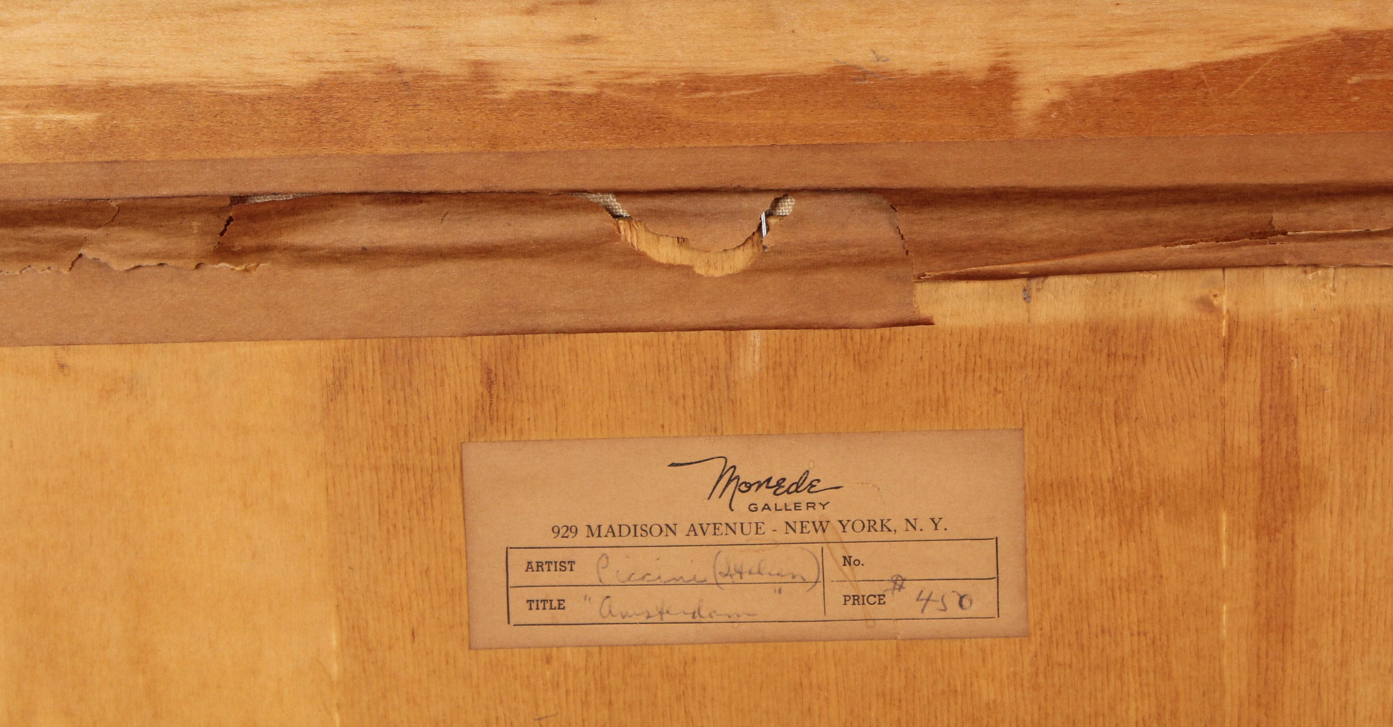 Signiertes Gemälde (Öl auf Holz) von Gennaro Piccini, 