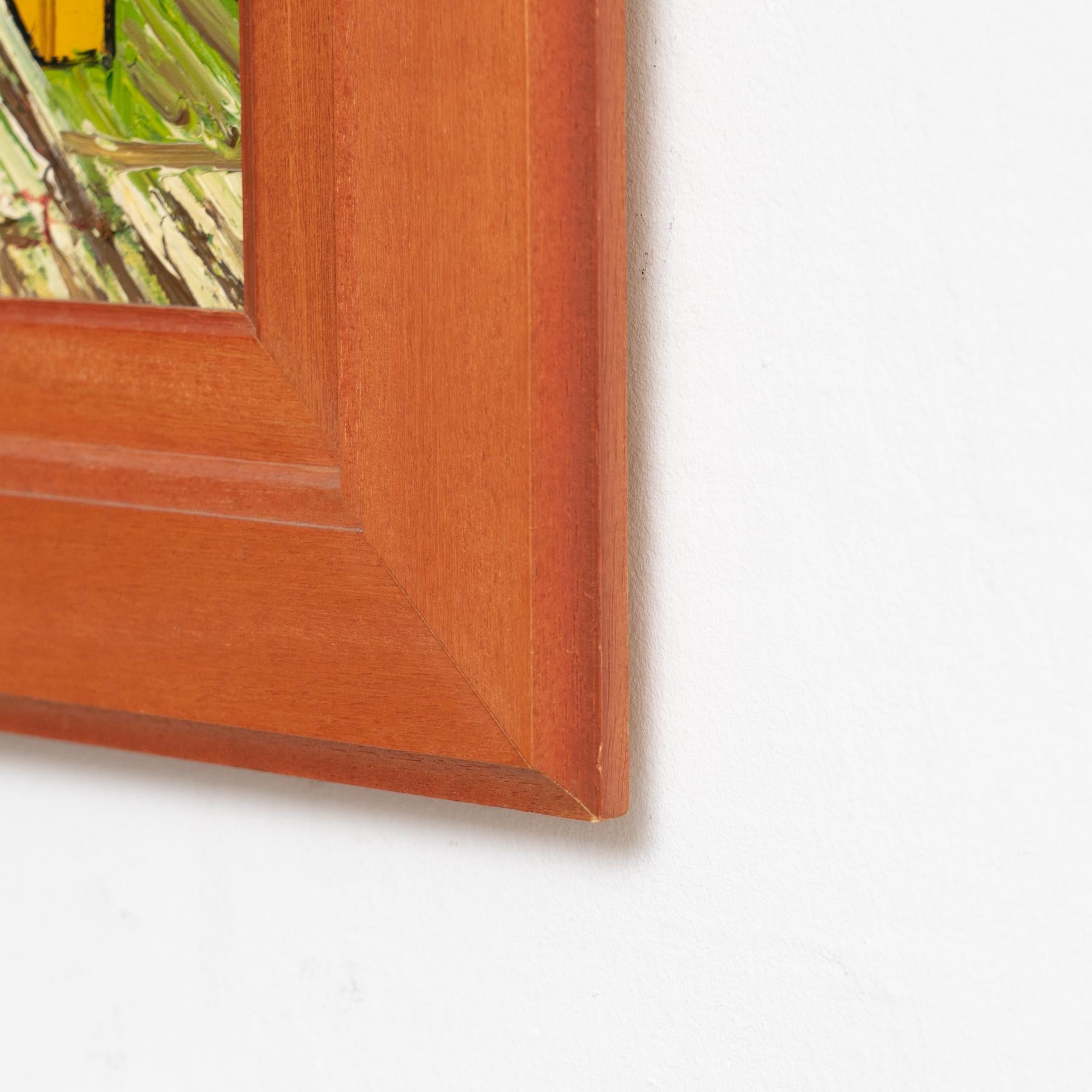 Pittura ad olio firmata dall'artista olandese Geelong dopo Van Gogh 'La camera da letto' in vendita 4