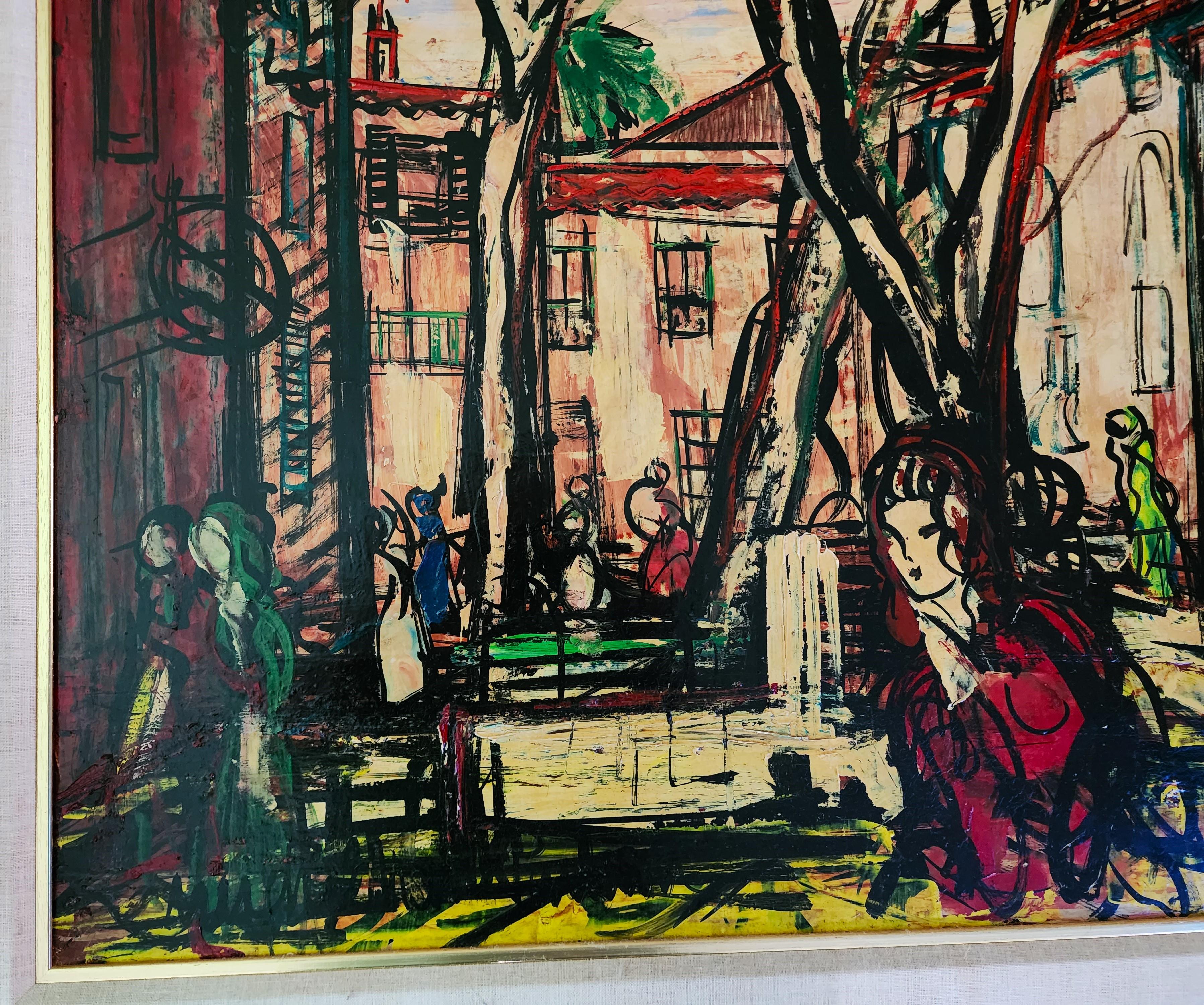 Michel Marie Poulain Signed Oil Painting 1953 For Sale 2