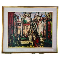 Signed Oil Painting by Michel Marie Poulan, 1953